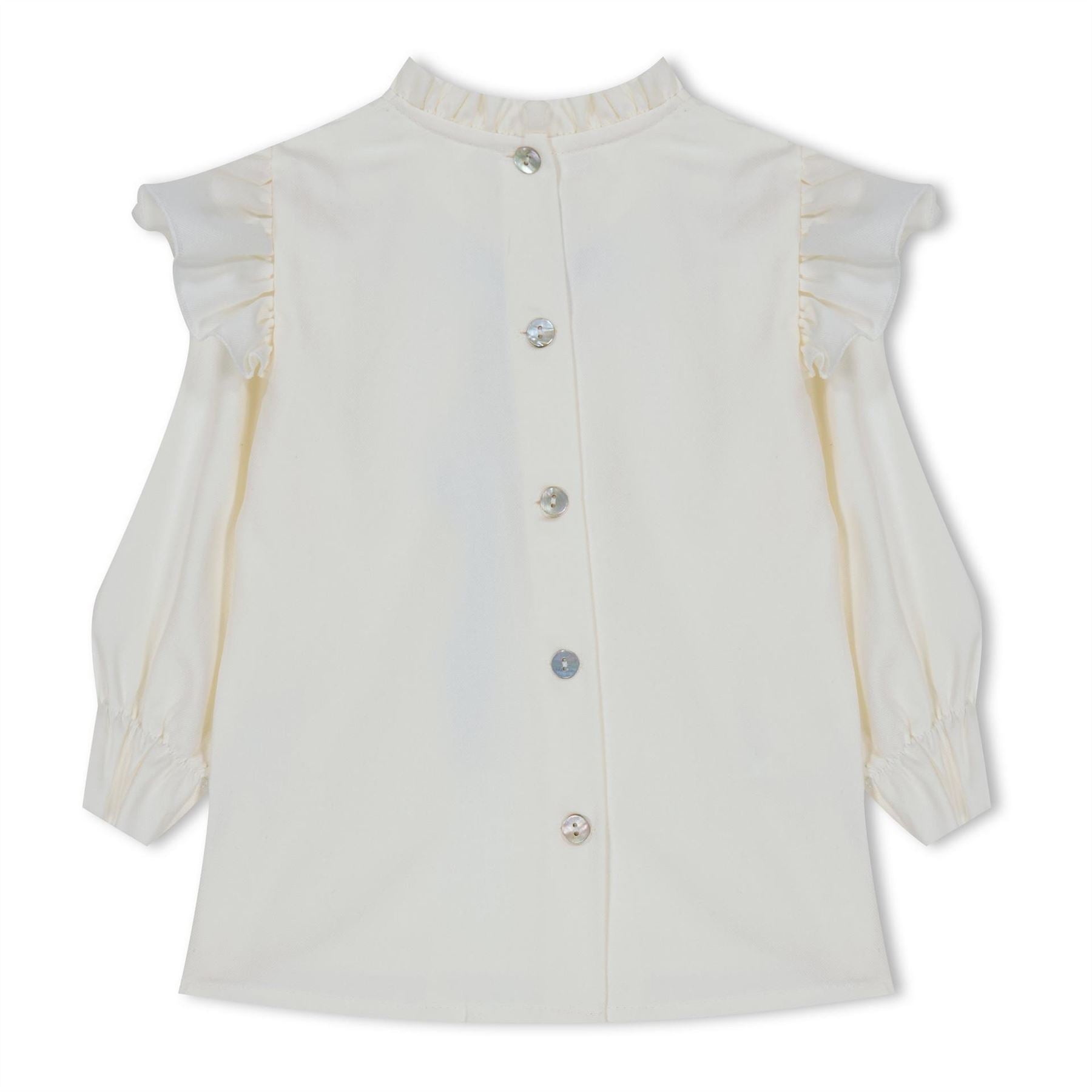 Phi High Neck Long Sleeve Regular Fit Blouse