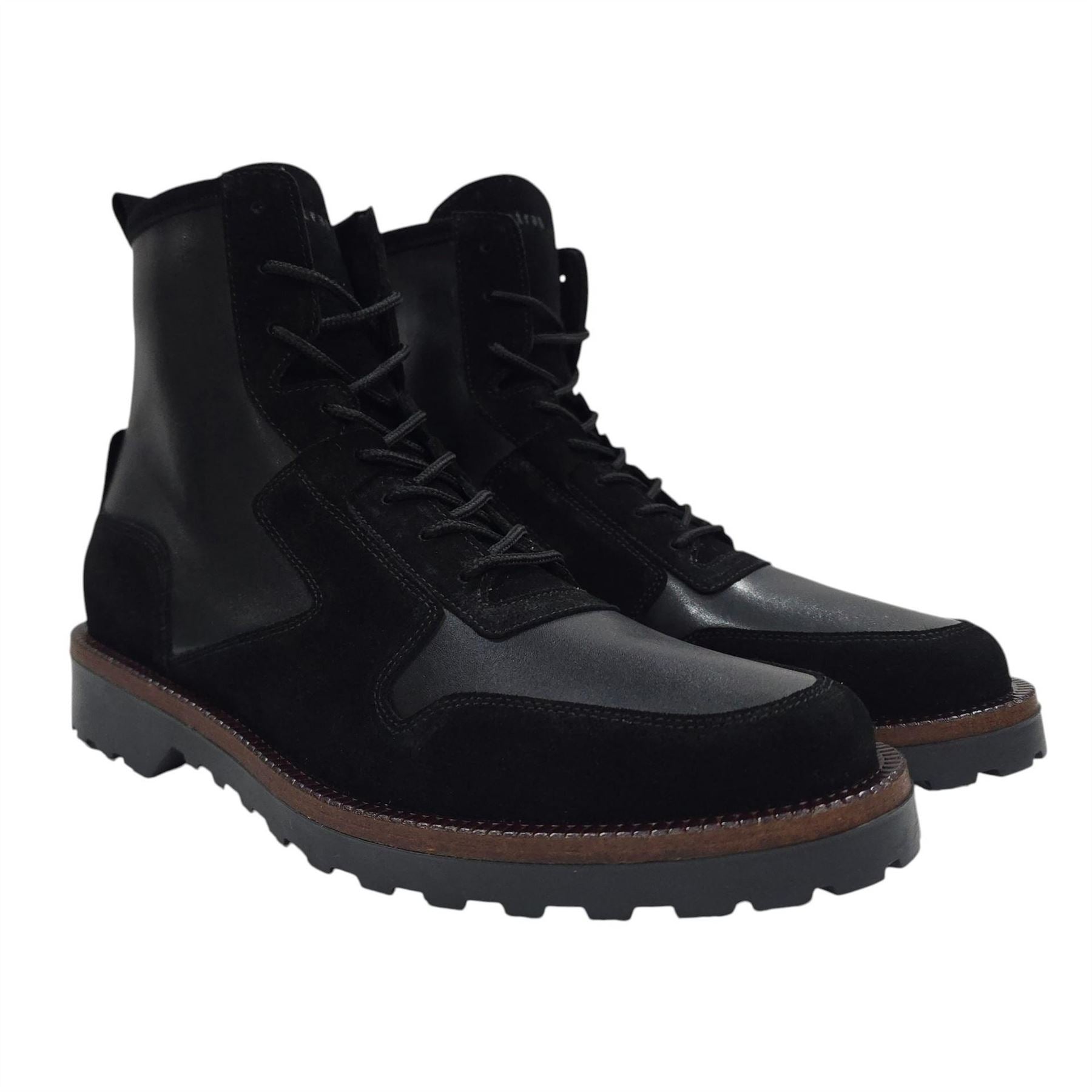 Firetrap Akashi Leather Ankle Lace Up Hiker Boots