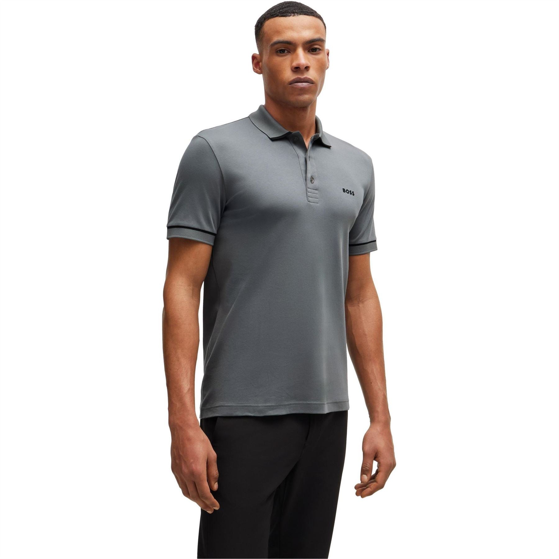 Boss Paule Cotton Short Sleeve Slim Fit Polo Shirt
