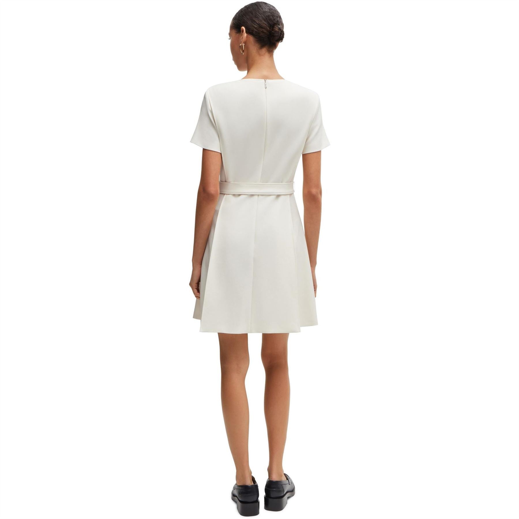 Boss Destena Crew Neck Knee Length A-Line Dress