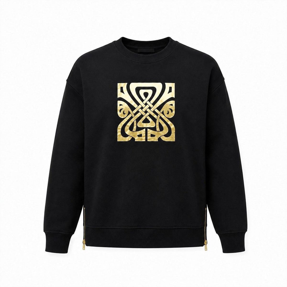 Biba Graphic Crew Neck Ribbed Collar Long Sleeve Sweatshirt