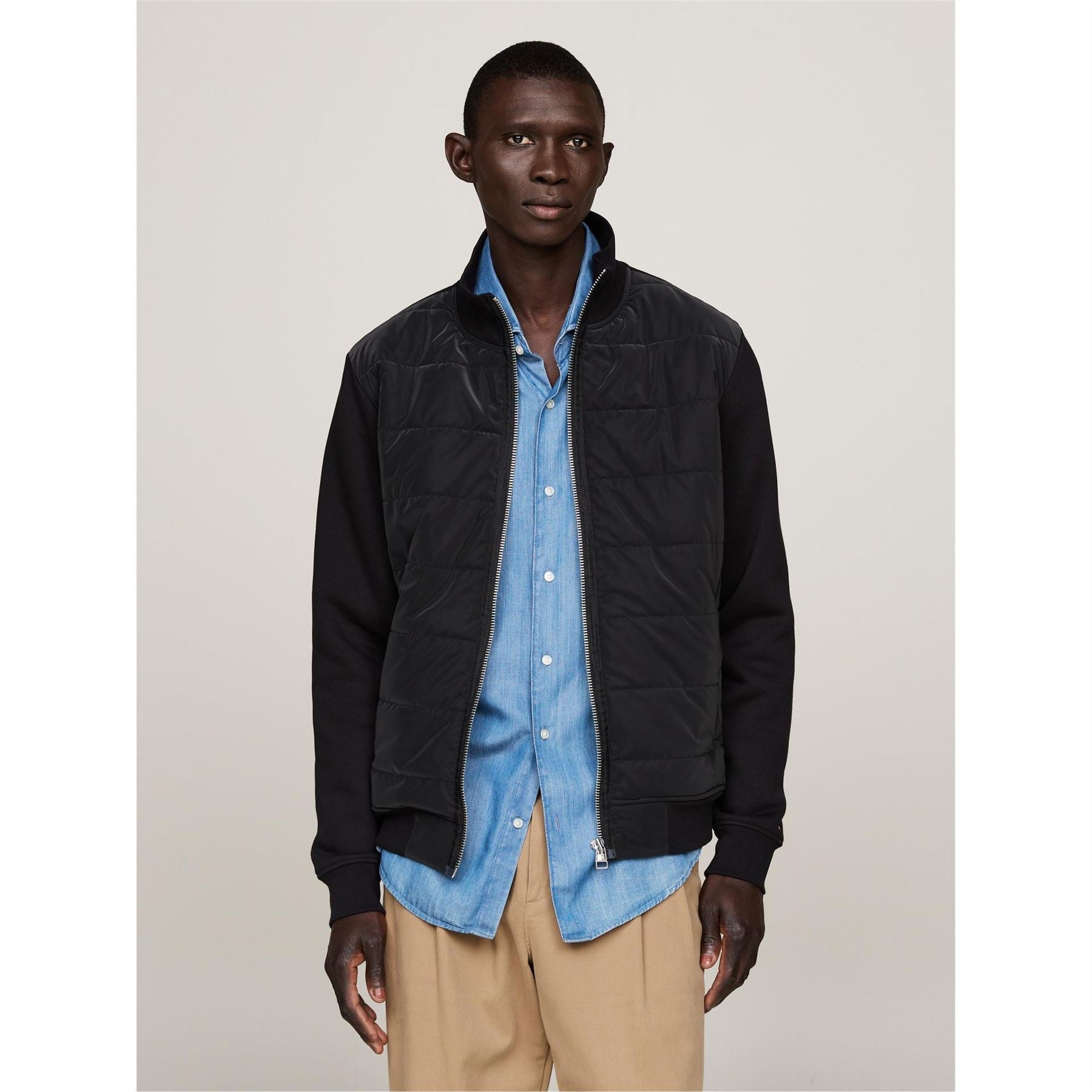 Tommy Hilfiger Cotton Long Sleeve Zip Hybrid Jacket