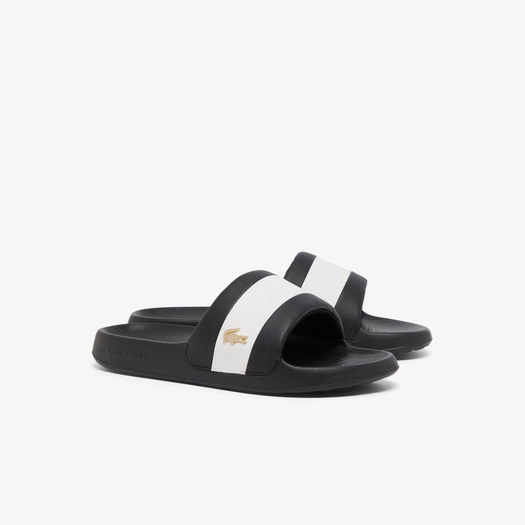 Lacoste Crocodile Print Flatform Slides