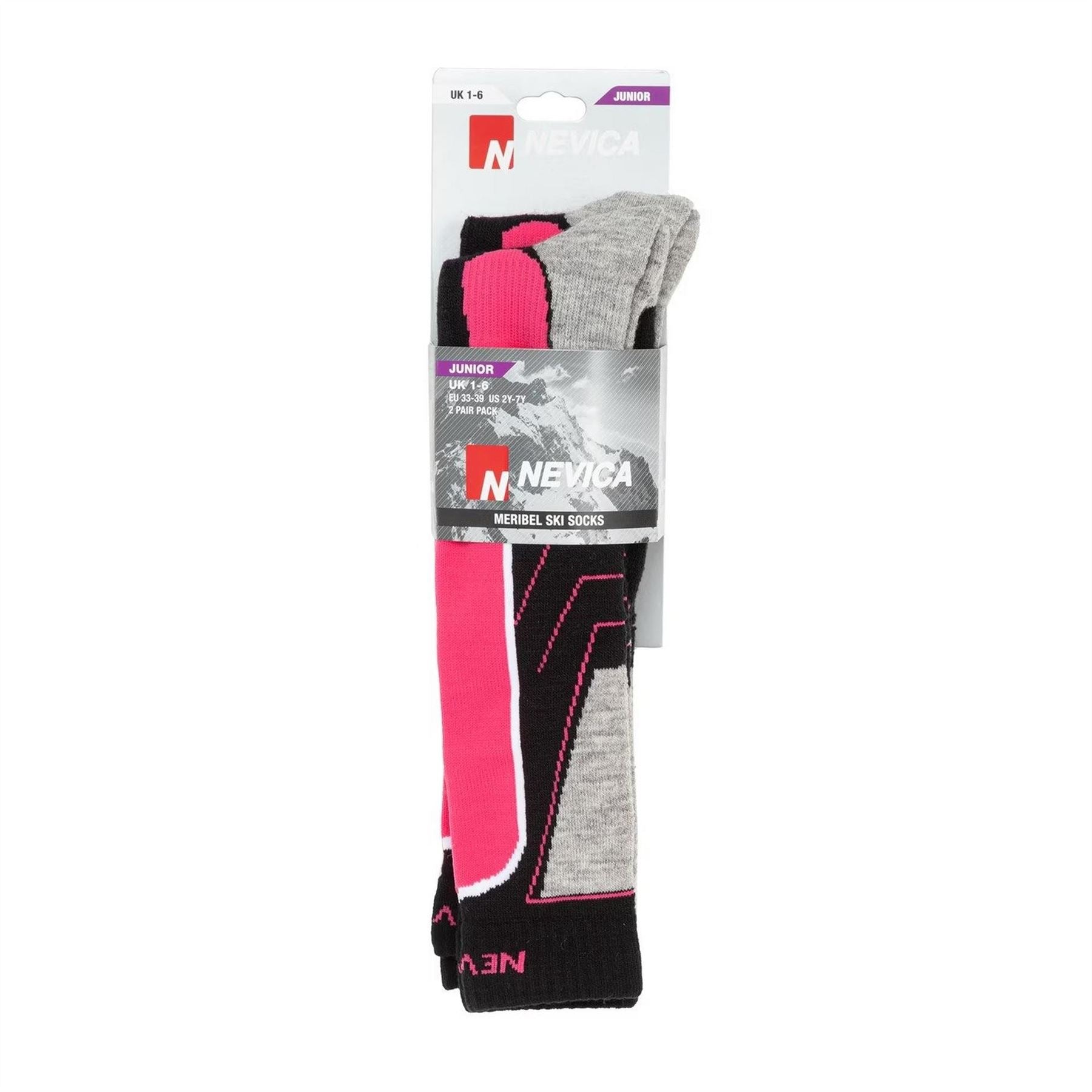 Nevica Meribel 2 Pack Ski Sock Juniors