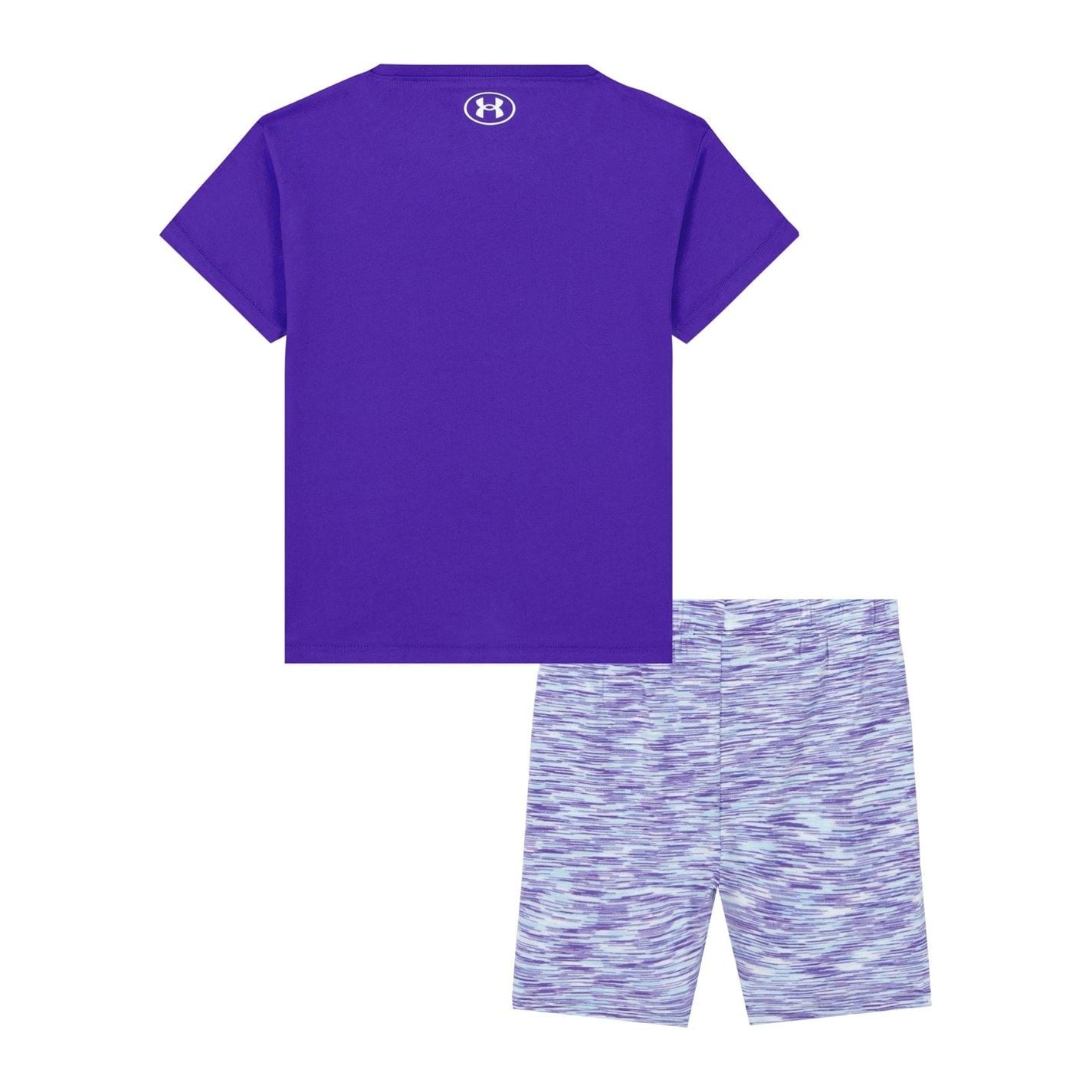 Under Armour Crew Neck Short Sleeve T-Shirt and Cycling Shorts Set