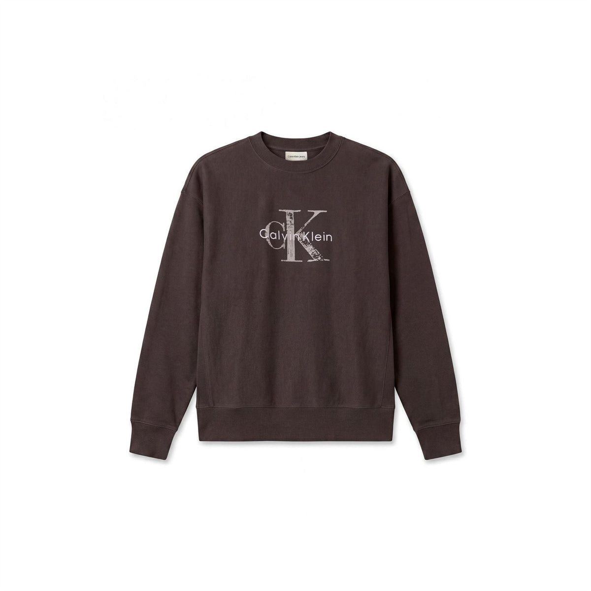 Calvin Klein Jeans Terry Painted Crew Cotton Relaxed Fit Sweatshirt