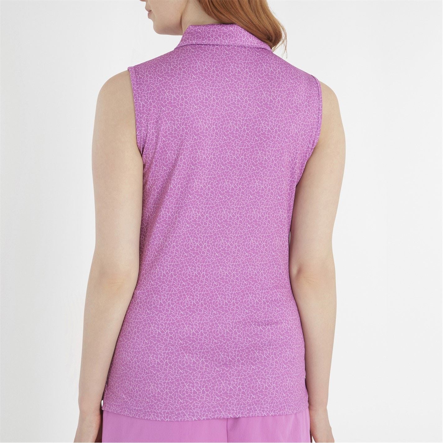 Calvin Klein Golf All Over Print Sleeveless Polo Shirt