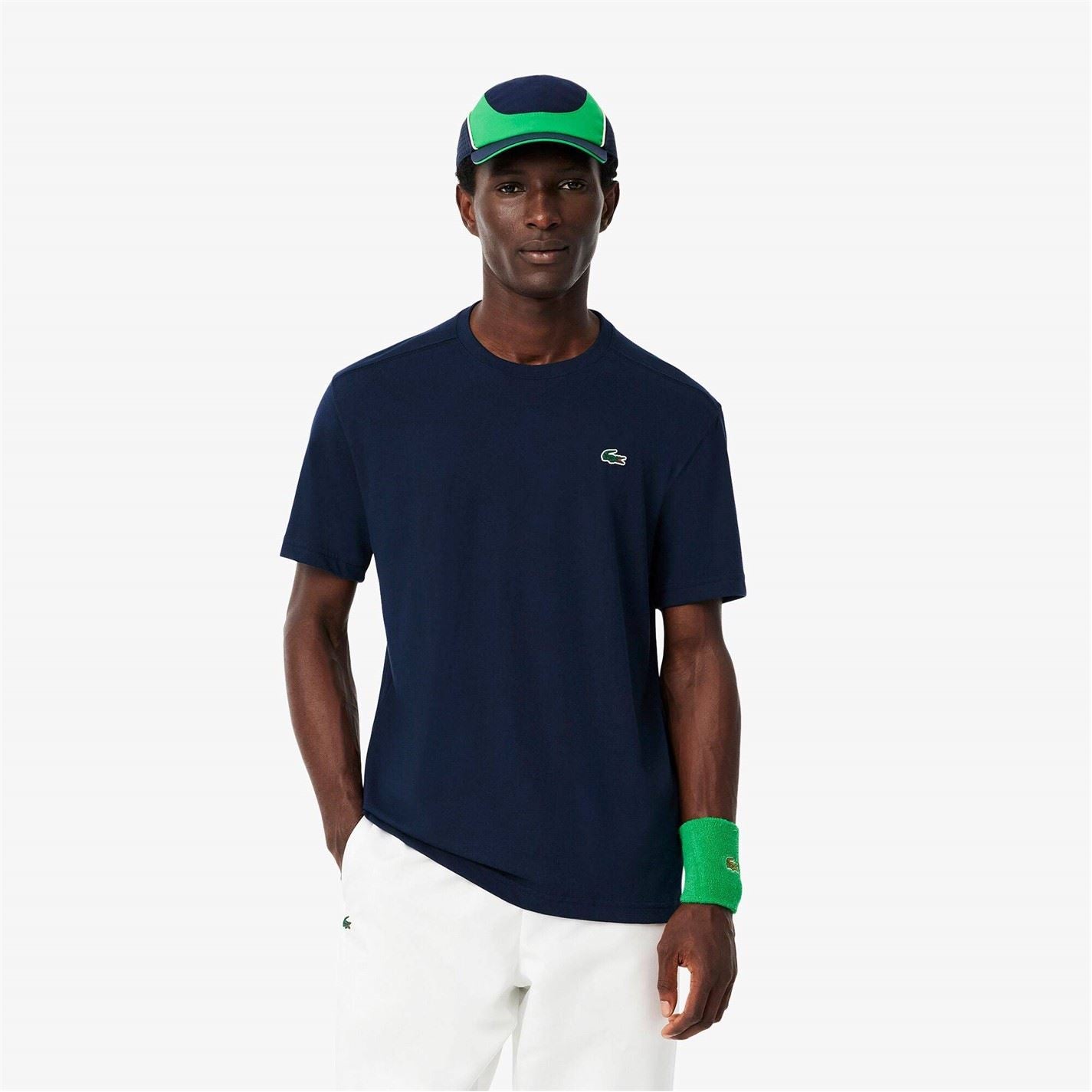 Lacoste Logo Moisture Wicking Short Sleeve Performance T-Shirt