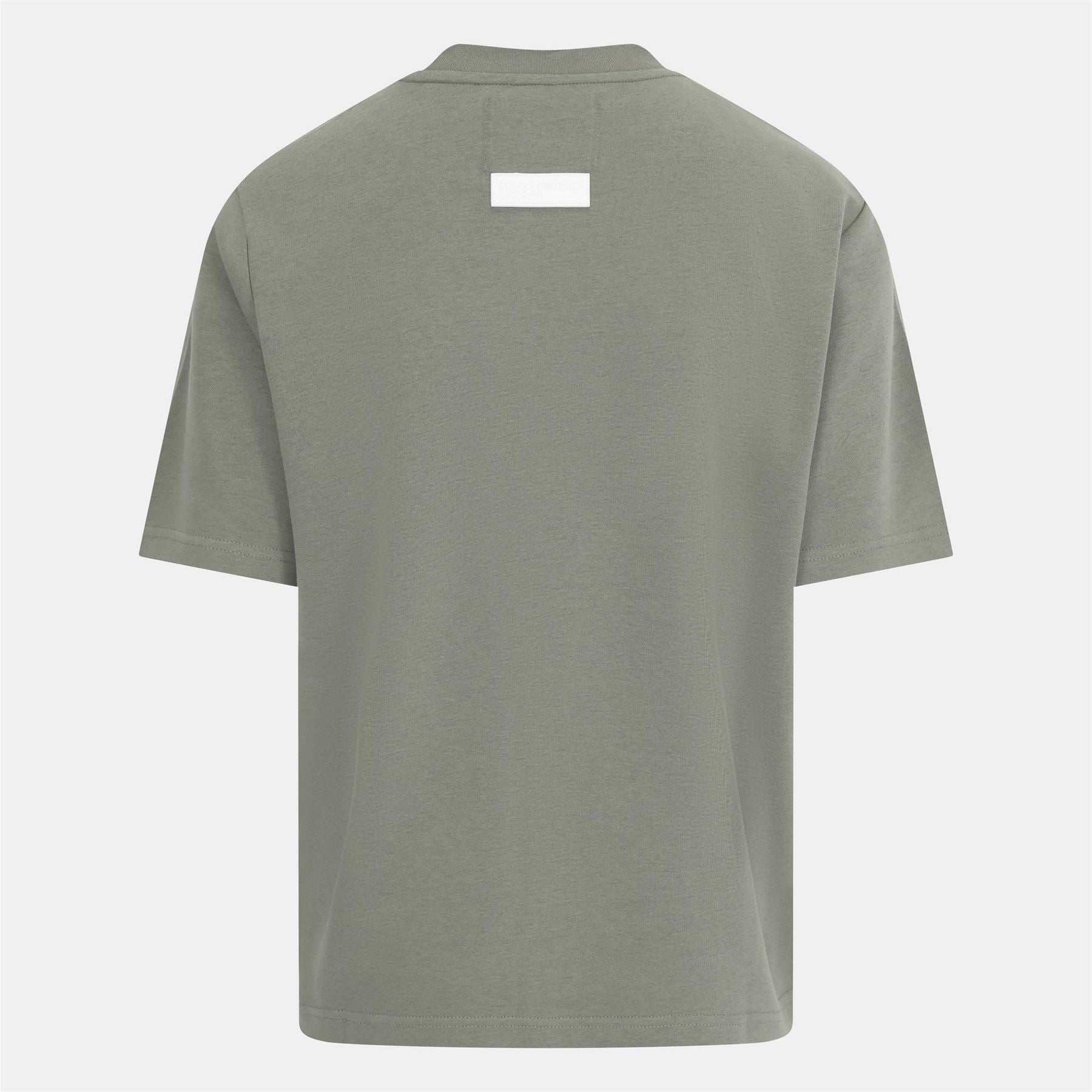 Blank Essentials Lettering Crew Neck Ribbed Collar Short Sleeve Boyfriend T-Shirt