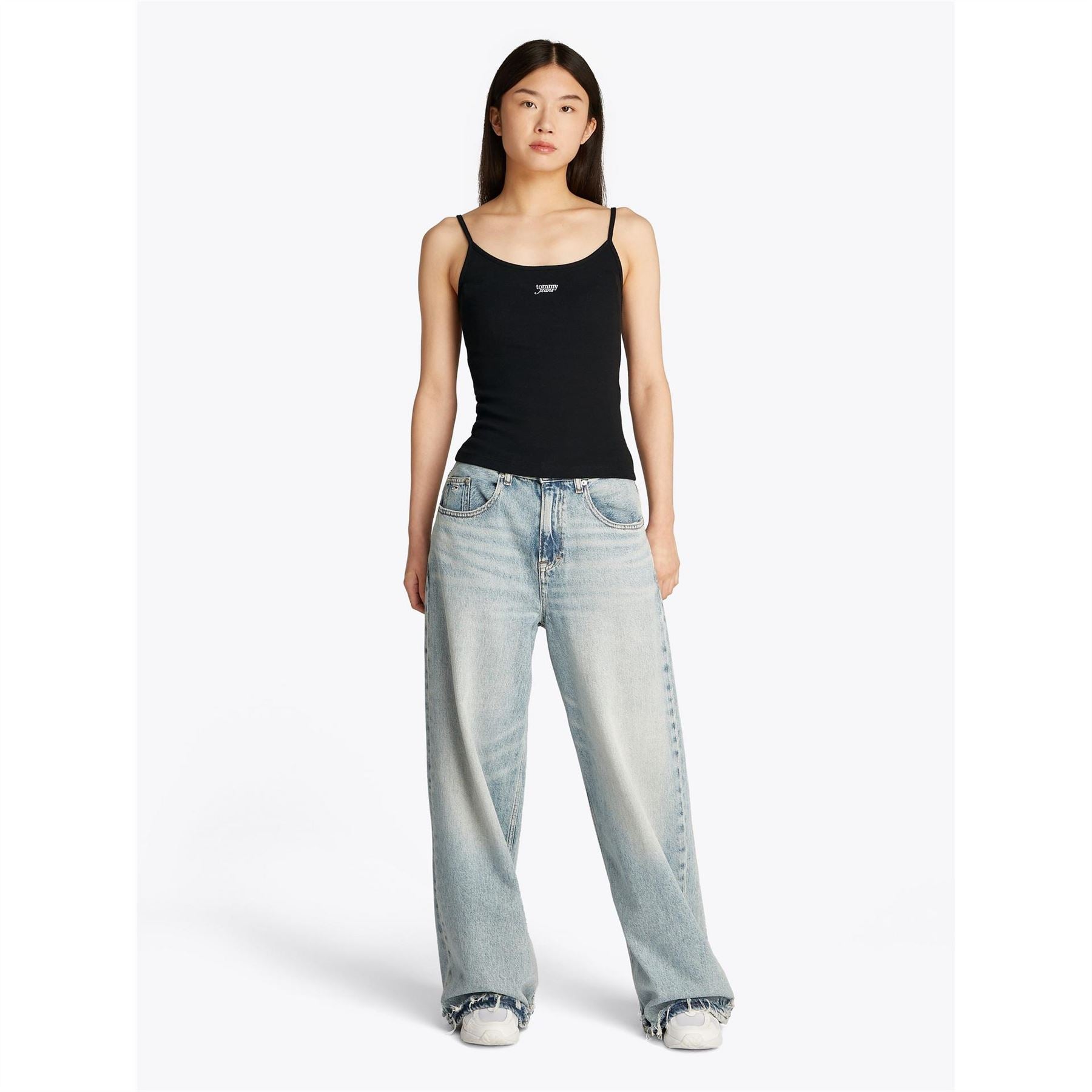 Tommy Jeans Script Slim Fit Spaghetti Strap Tank