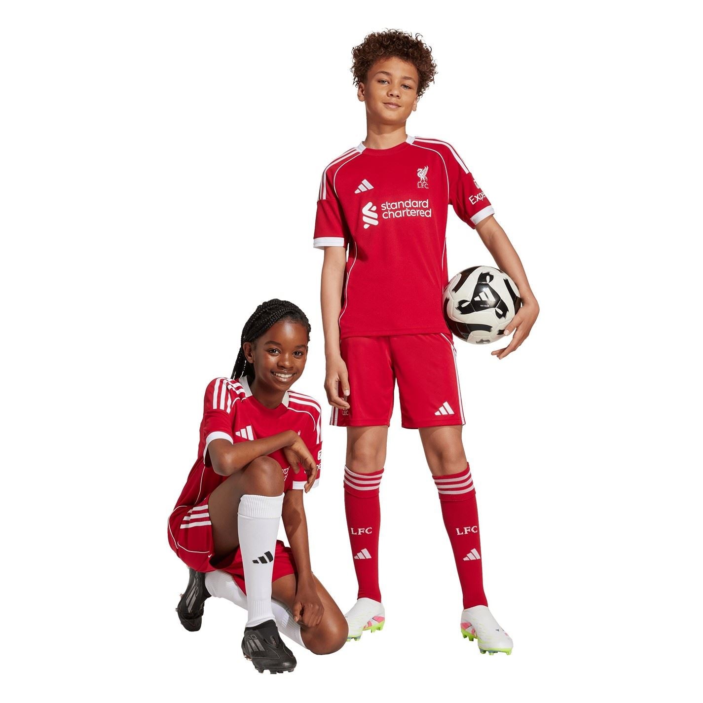 adidas Liverpool Home Shorts 2025 2026 Juniors