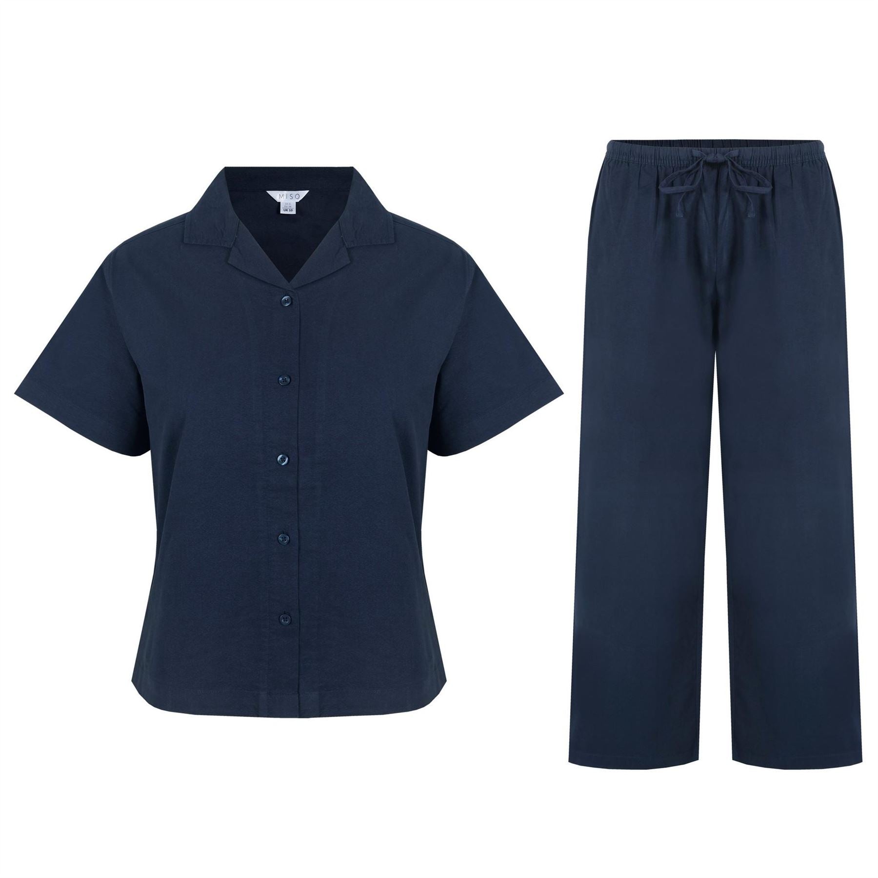 Miso Collared Neck Short Sleeve Shirt Casual Set