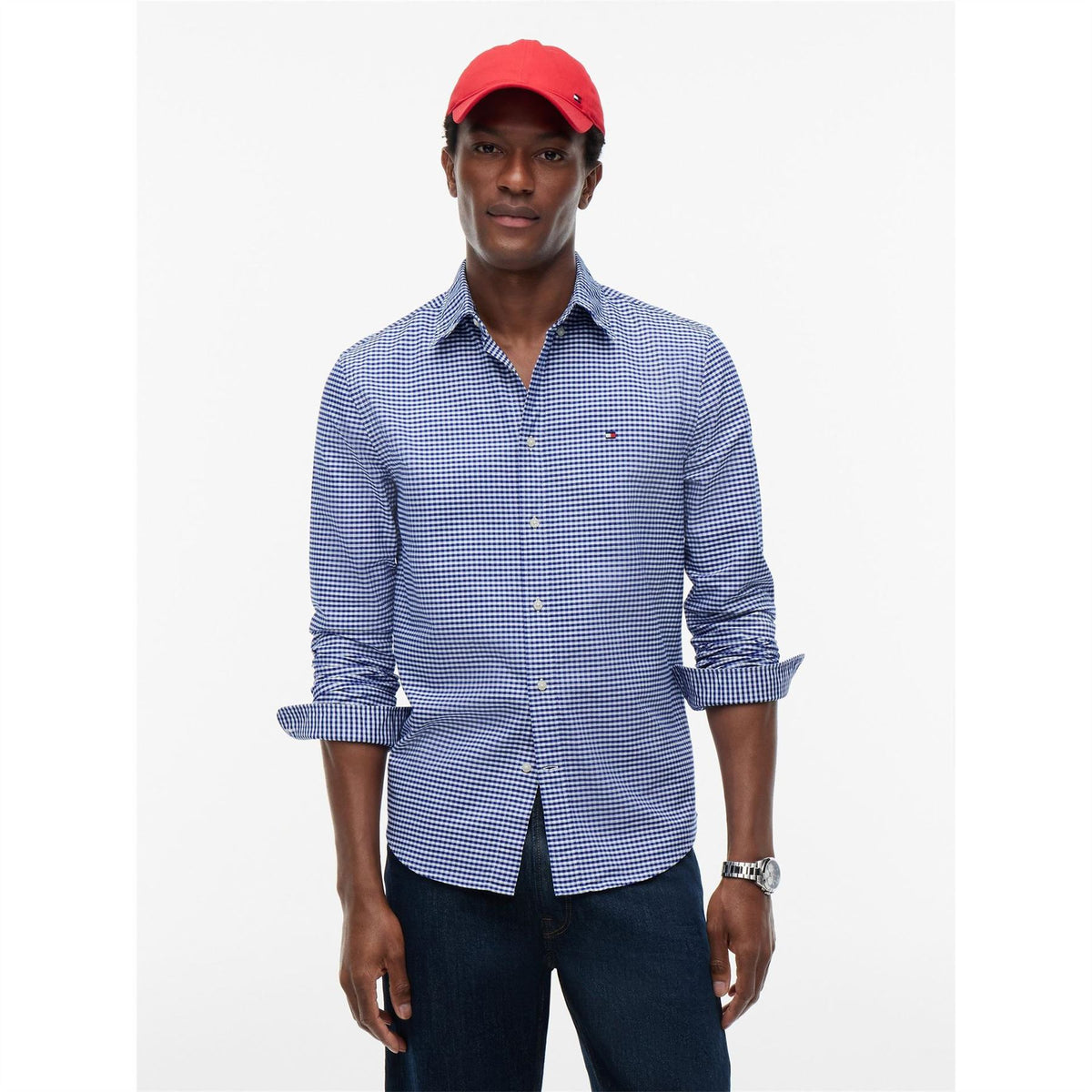 Tommy Hilfiger Oxford Gingham Cotton Long Sleeve Shirt