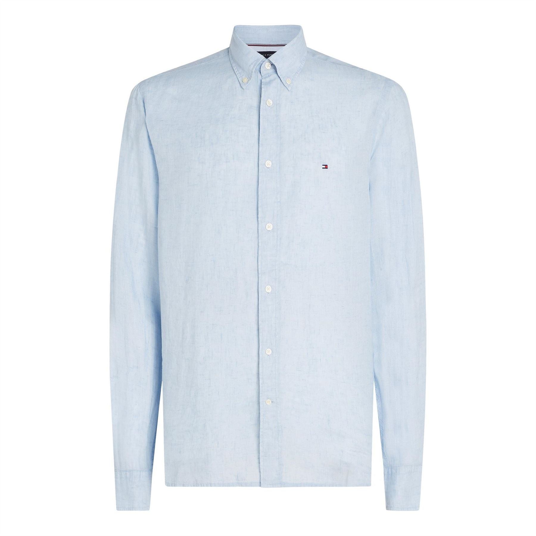 Tommy Hilfiger Pigment Dyed Long Sleeve Plain Shirt