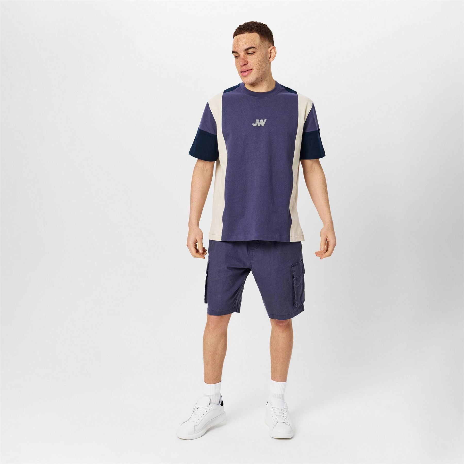Jack Wills Sport Regular Fit Short Sleeve Crew Neck Color Block T-Shirt