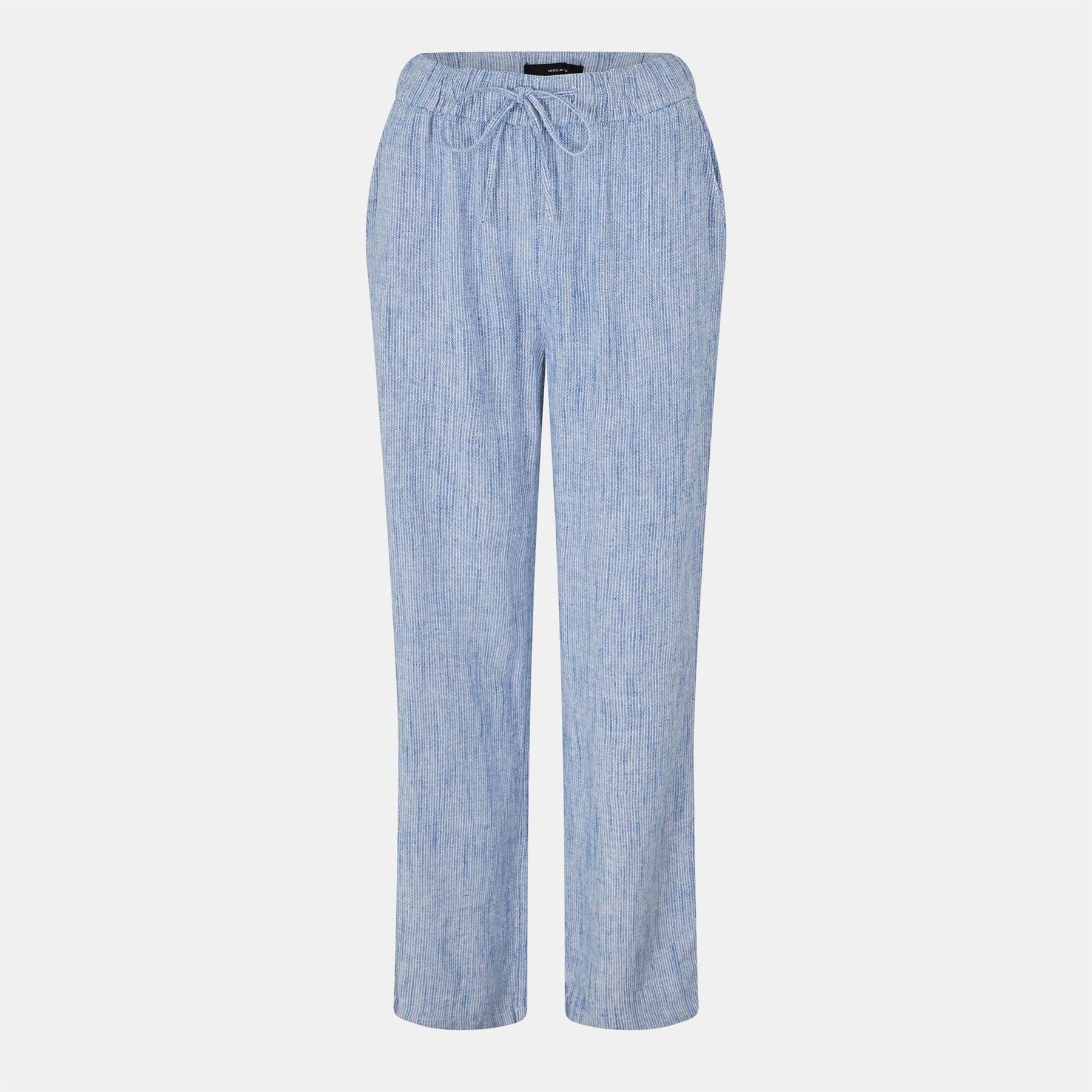 Vero Moda Line Stripe Patterned Straight Pants