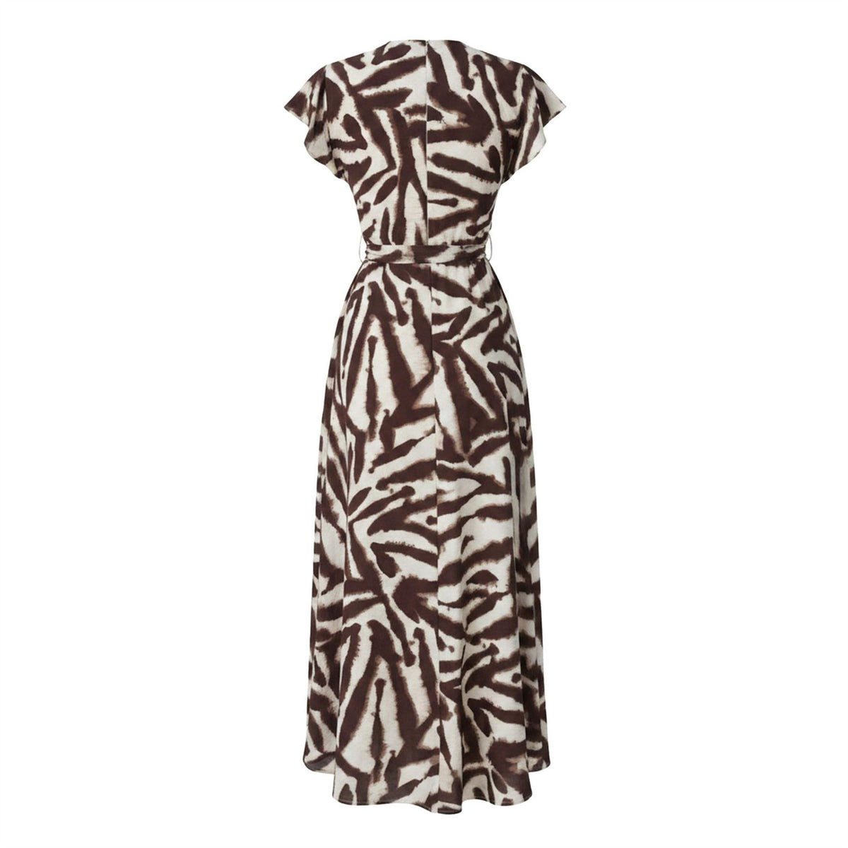 AX Paris Animal Print Belted Wrap Midi Dress