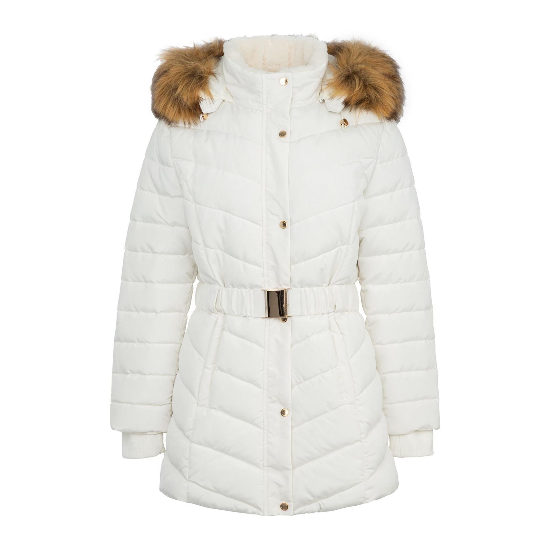 Firetrap Waterproof Long Sleeve Mid Length Puffer Jacket
