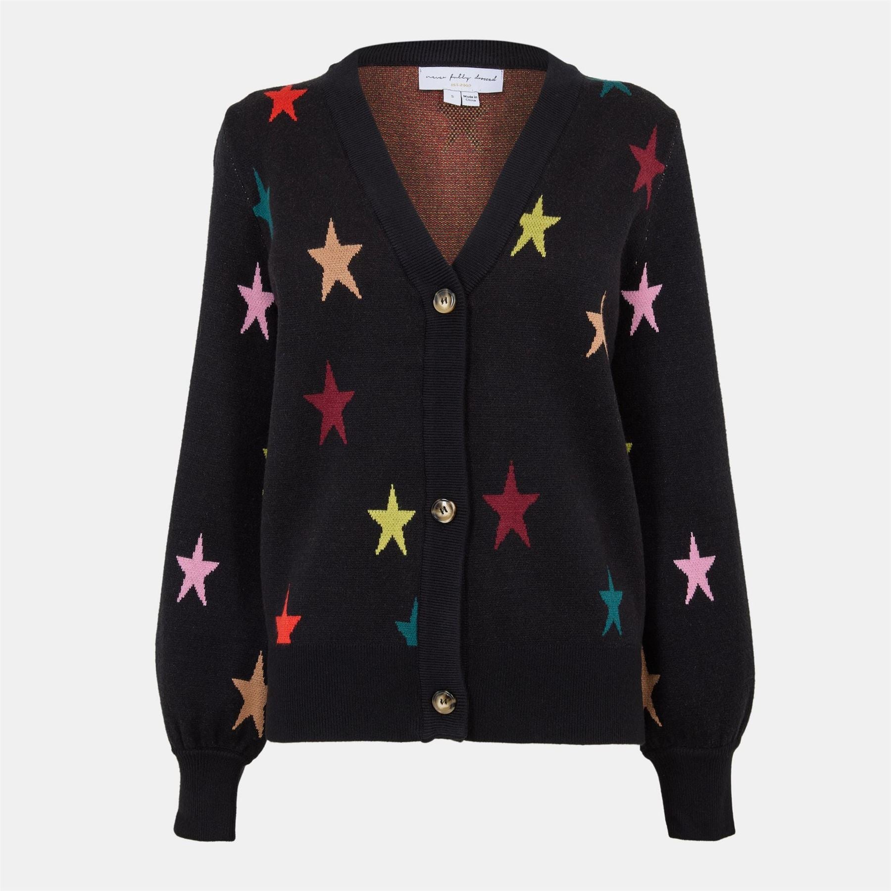 Never Fully Dressed V-Neck Long Sleeve Bishop Sweater