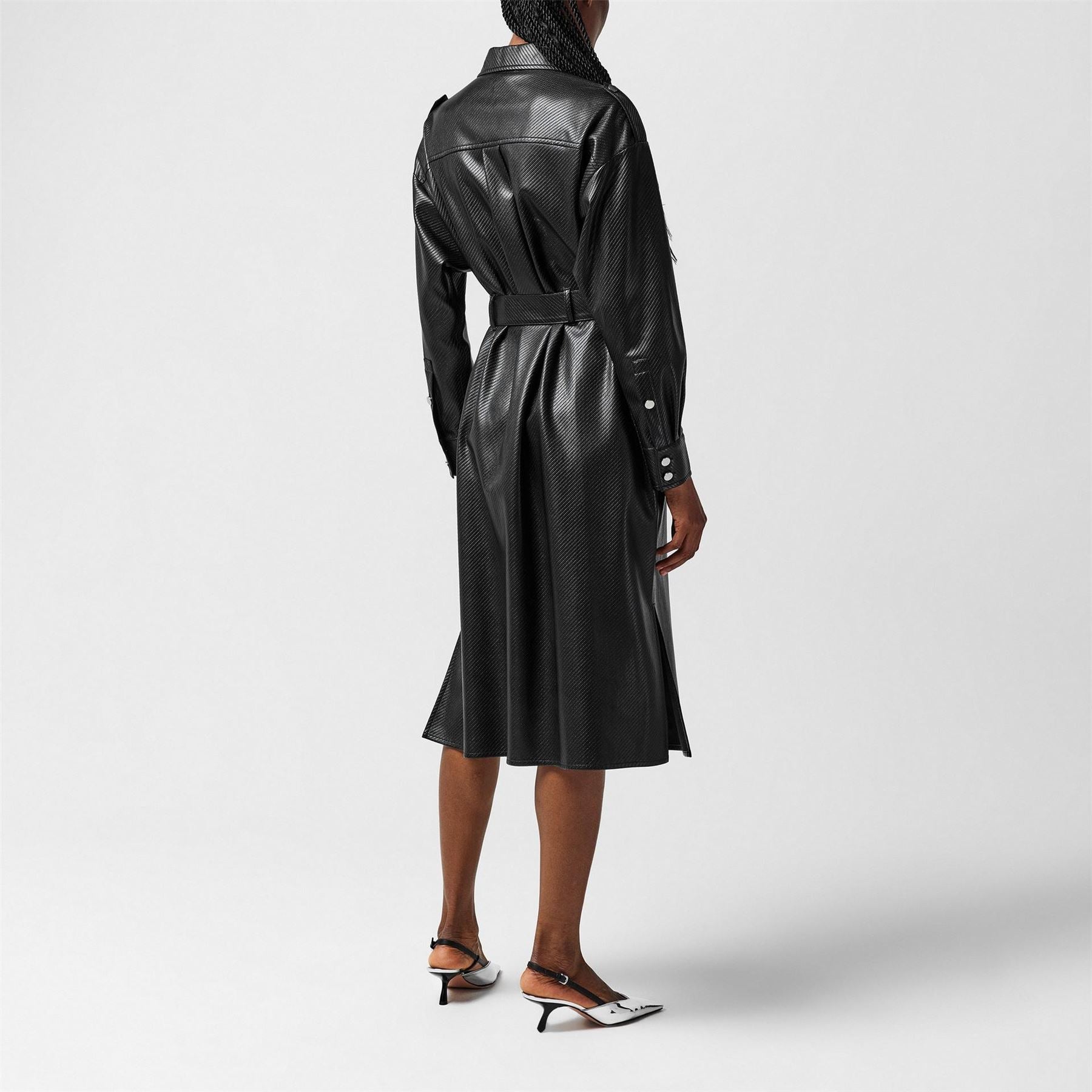 Boss Delaxa Dress, Synthetic Coated Faux Leather
