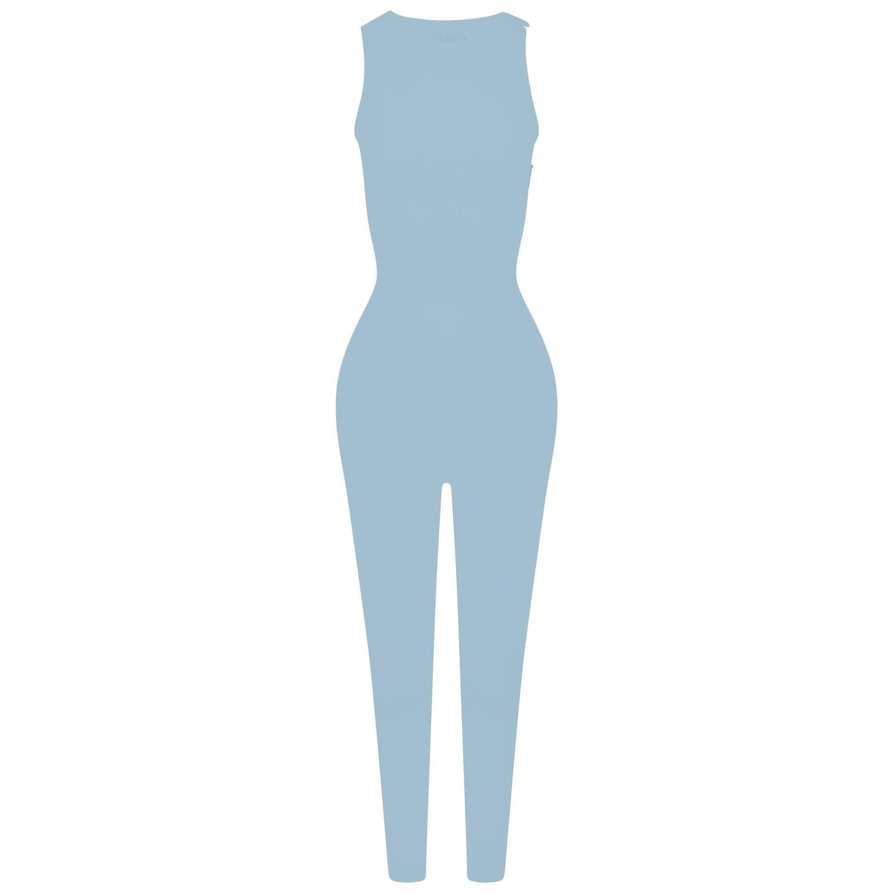 Honeyz High Neck Solid Patterned Sleeveless Jumpsuit