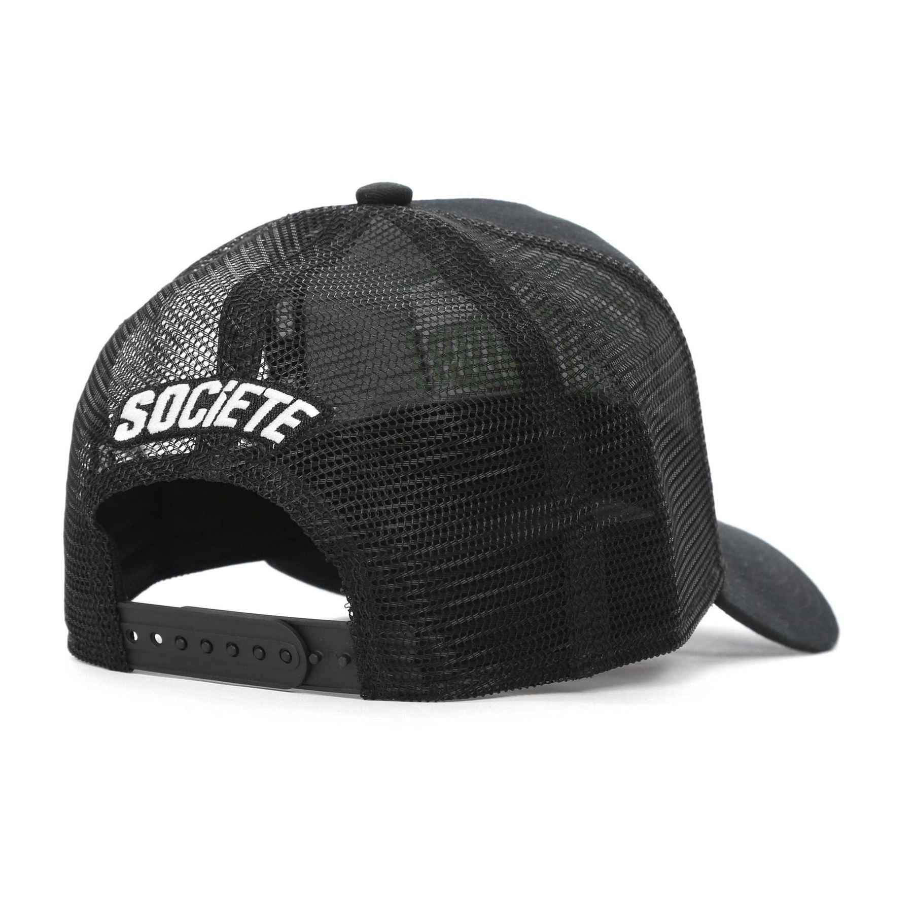 Societe Noir Logo Lettering Adjustable Trucker Cap