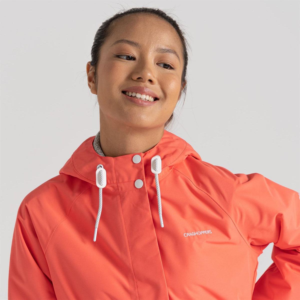 Craghoppers Lilah Hooded Rain Jacket with Elasticated Cuff