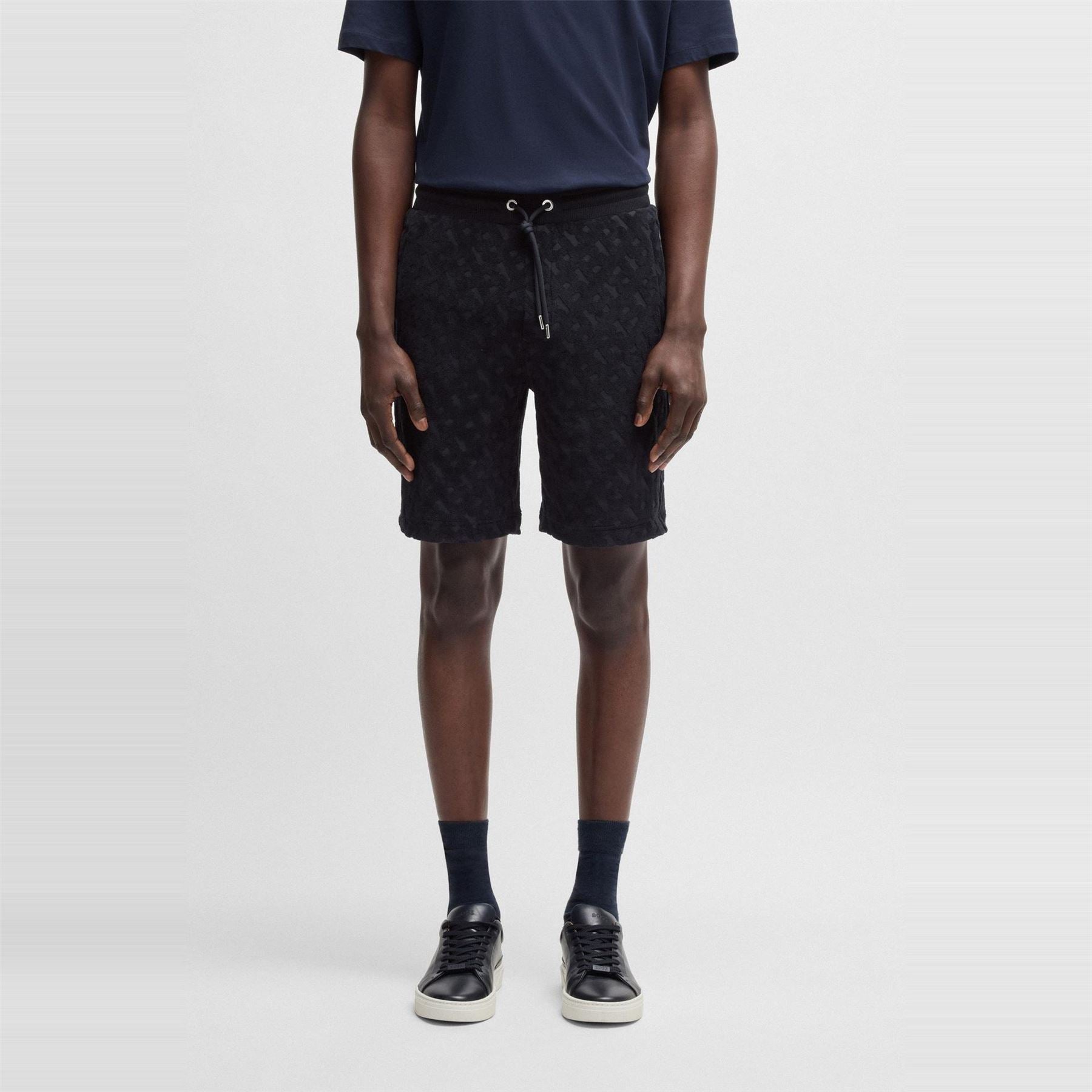 Boss H Lamson 10 Black Fleece Jogger Shorts