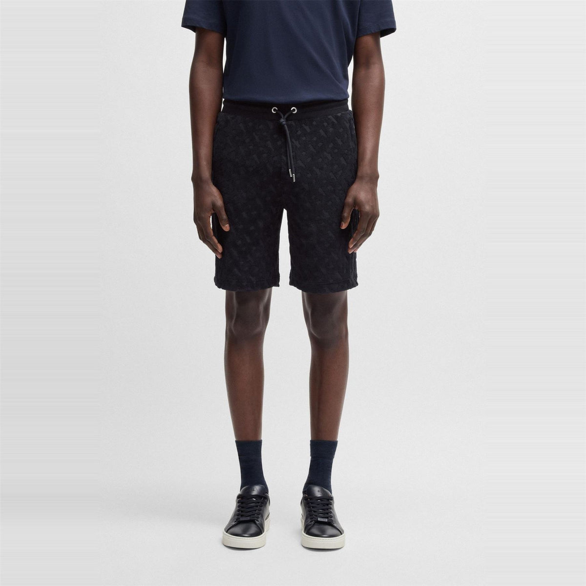 Boss H Lamson 10 Black Fleece Jogger Shorts