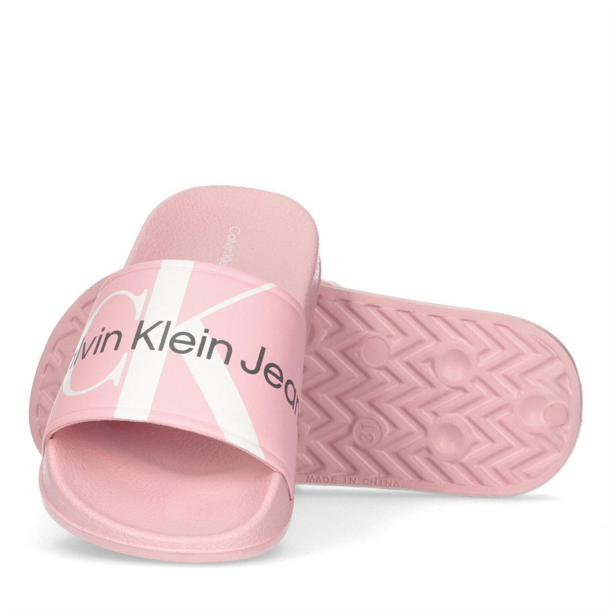 Calvin Klein Jeans Logo Slides Pool Sandals