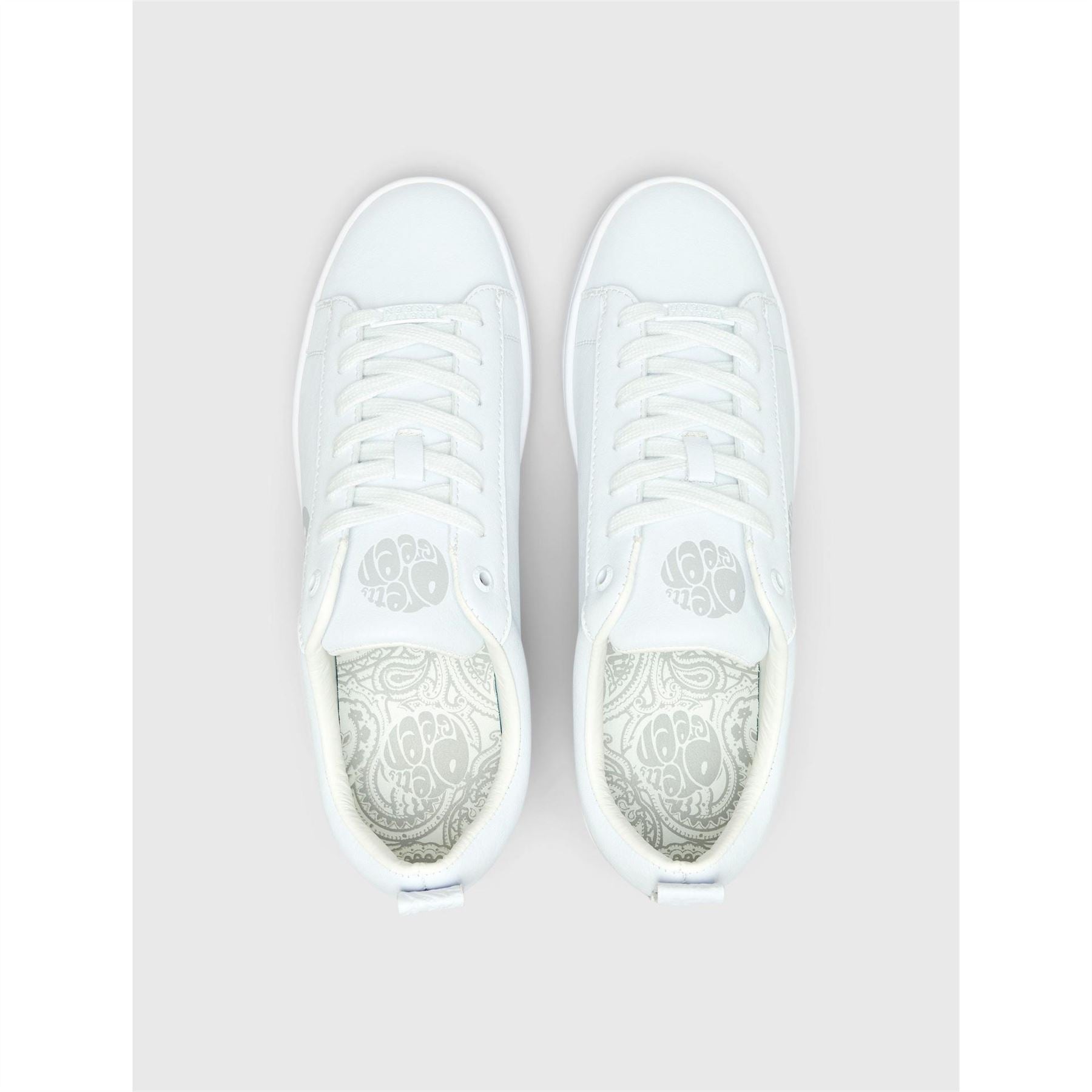 Pretty Green Blanco Low Top Trainers
