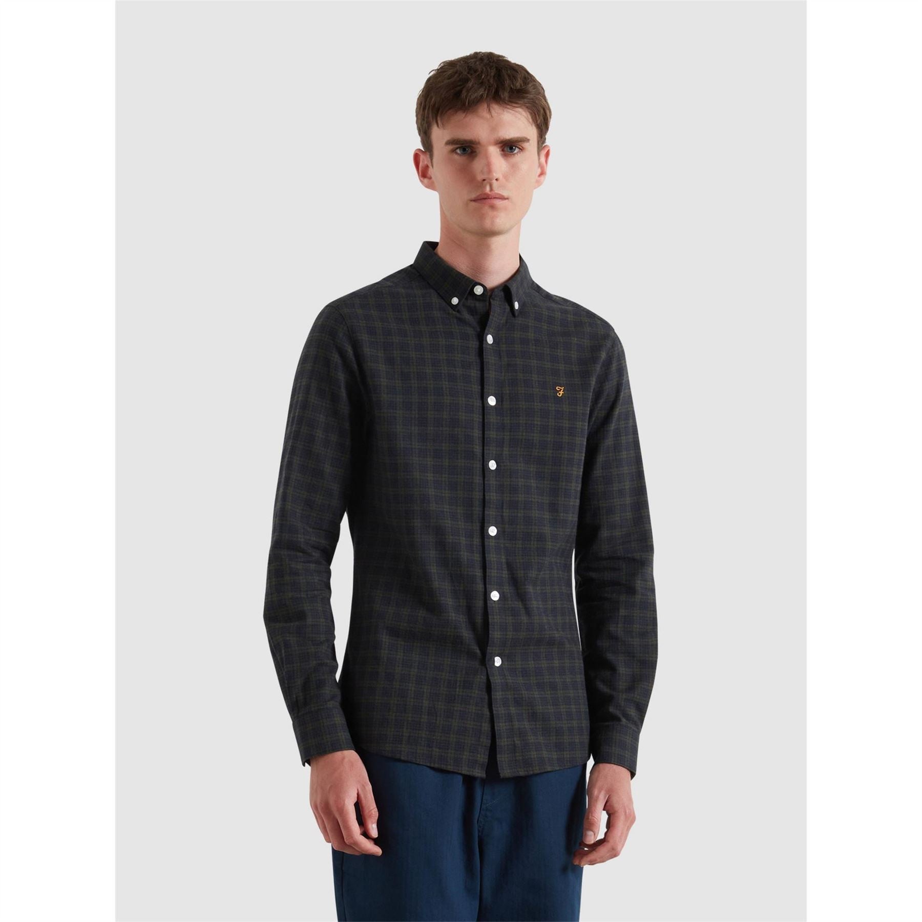 Farah Milners Check Long Sleeve Patterned Shirt
