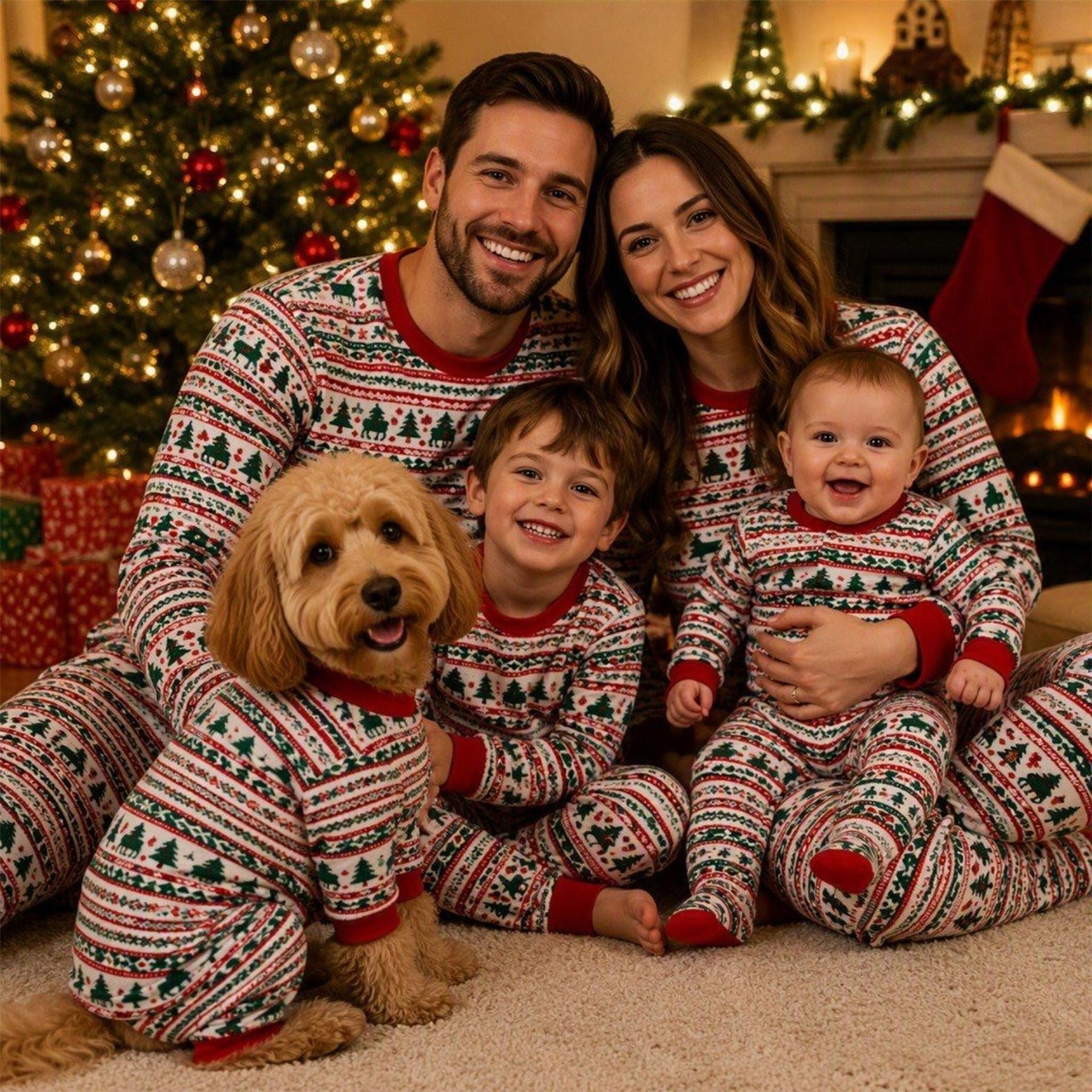 The Spirit Of Christmas Fairisle Xmas Family Cotton Pyjamas