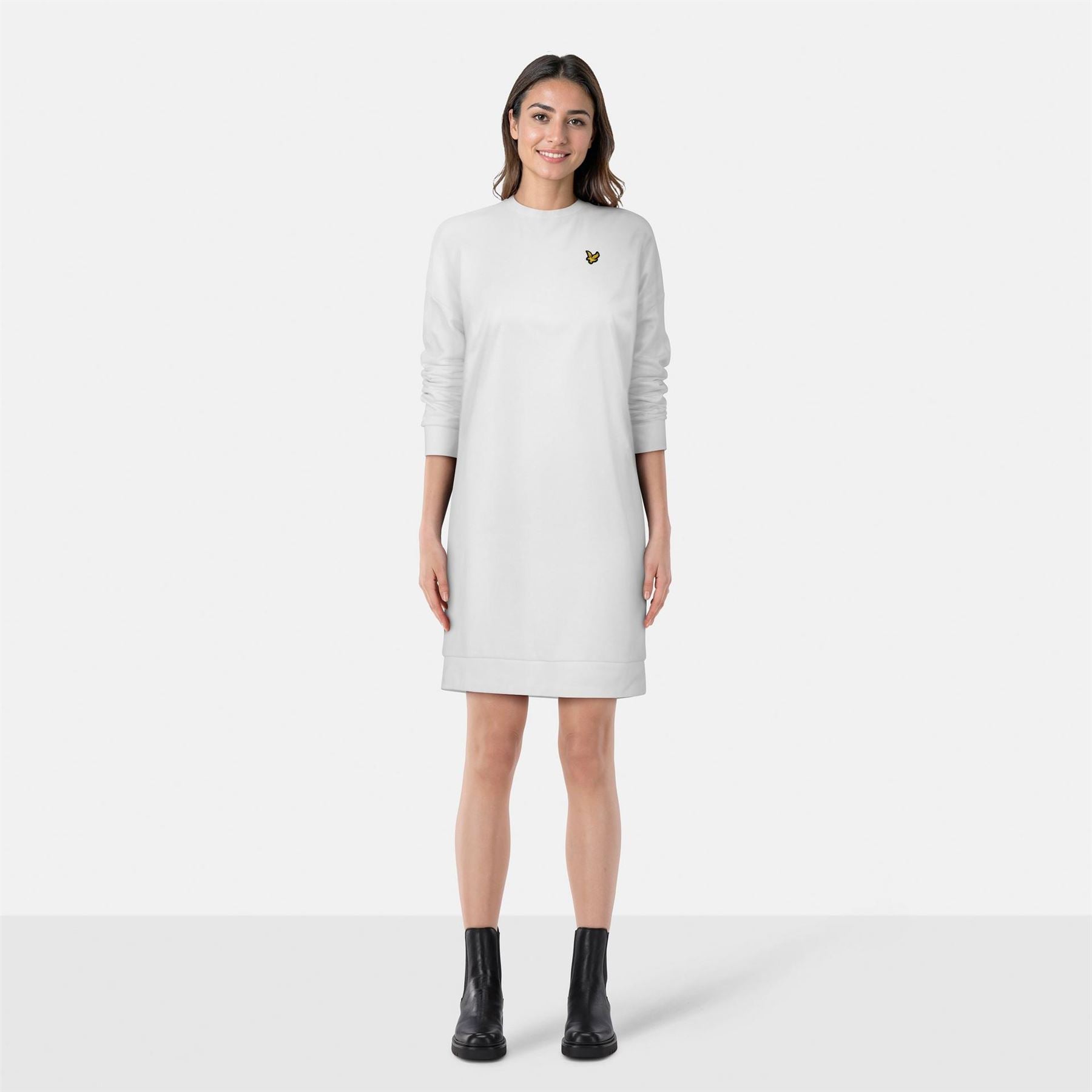 Lyle and Scott Hooded Mini Sweatshirt Dress