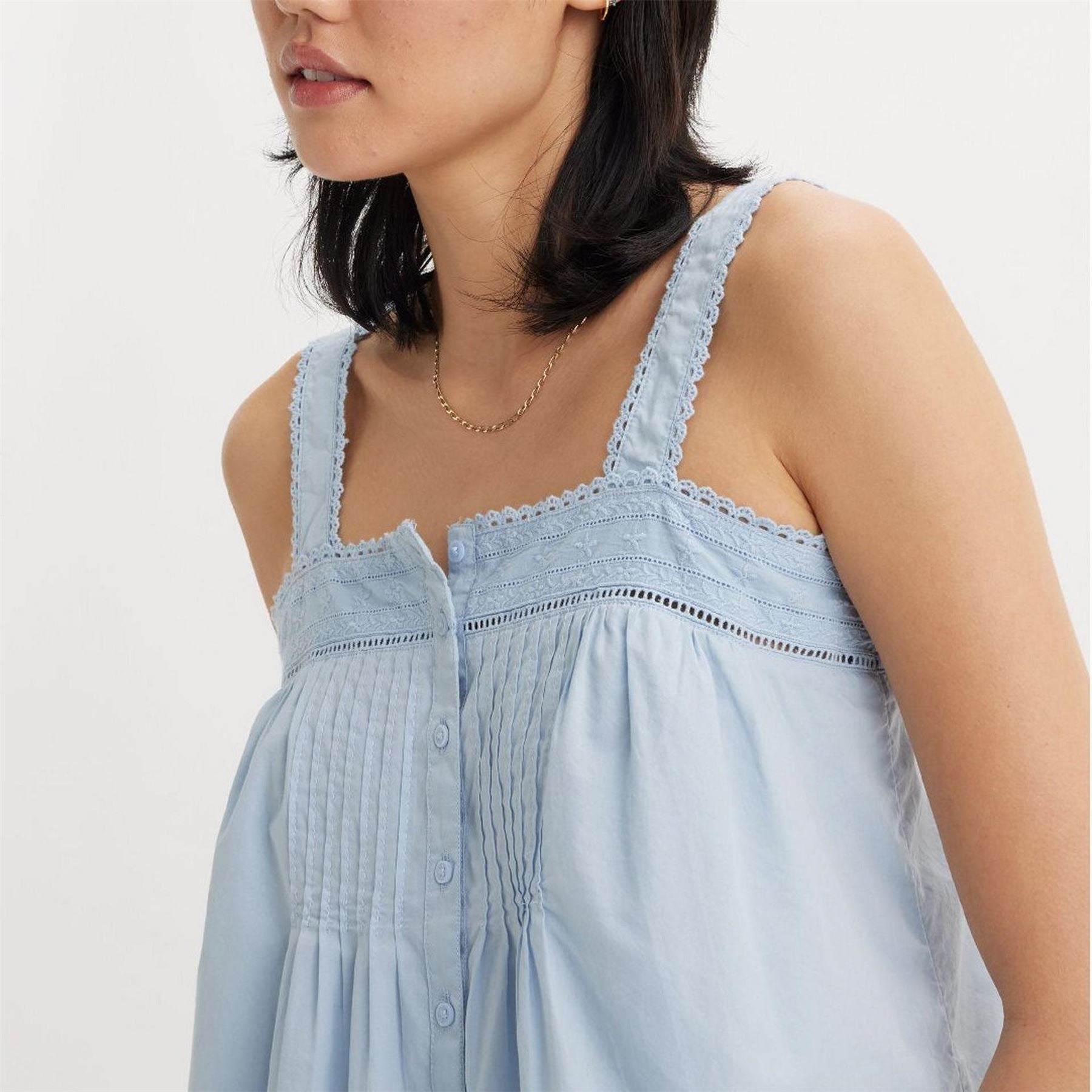 Levis Cici Lace Detail Square Neck Camisole Tank