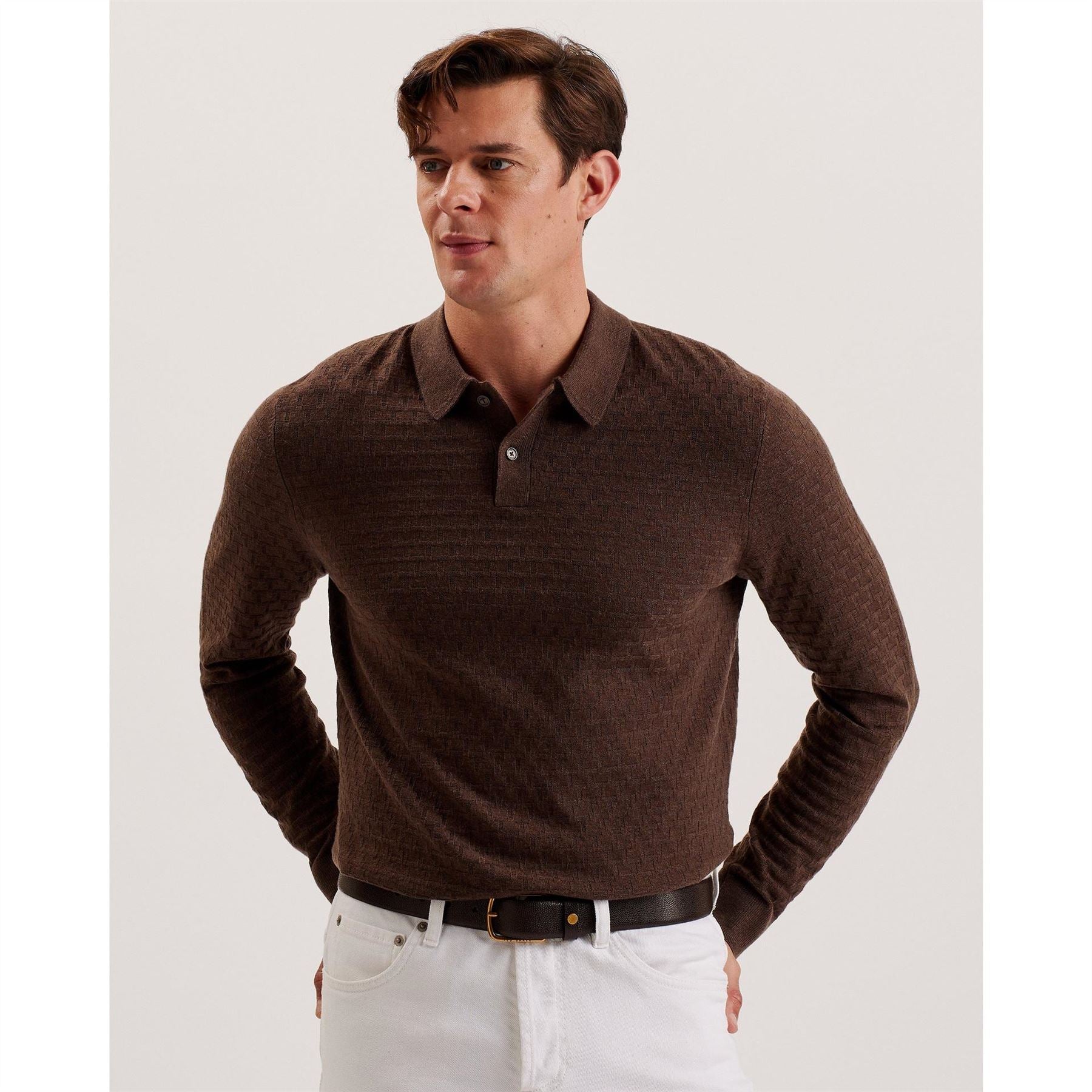 Ted Baker Caviar Pin Buckle Leather Belt