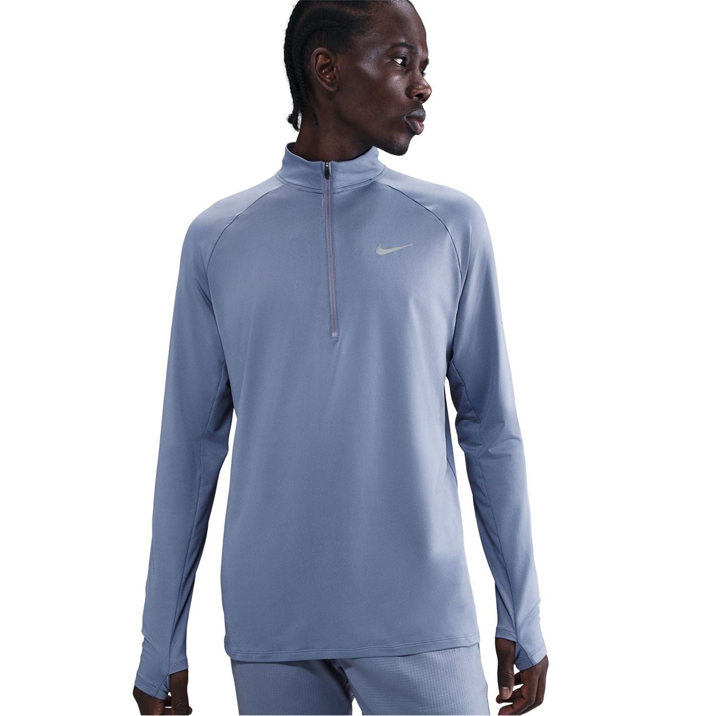 Nike Stride Zip Neck Regular Fit T-Shirt