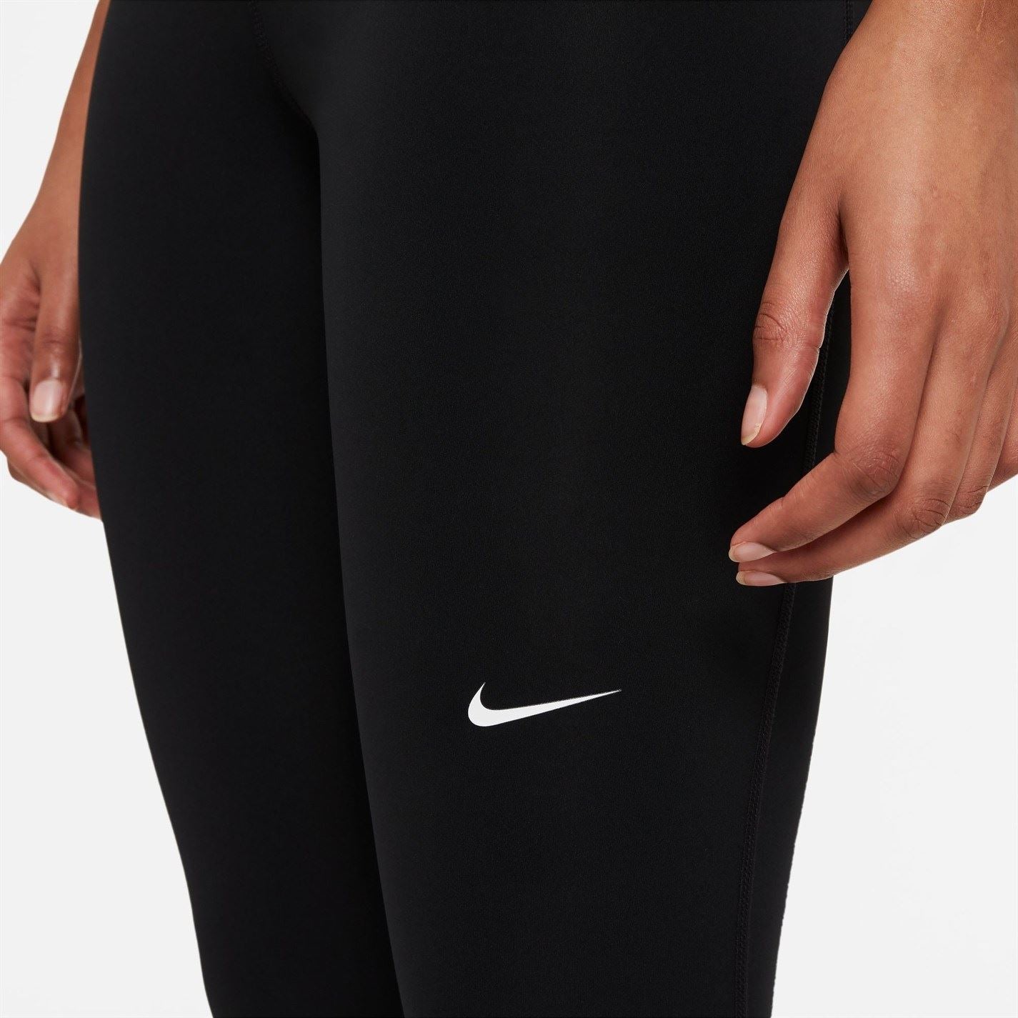 Nike Womens Pro Mid Rise Mesh Panelled Leggings