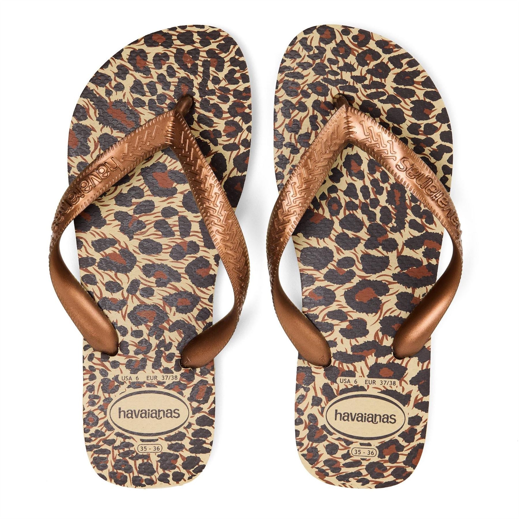 Havaianas Leopard Patterned Flip Flop Sandals