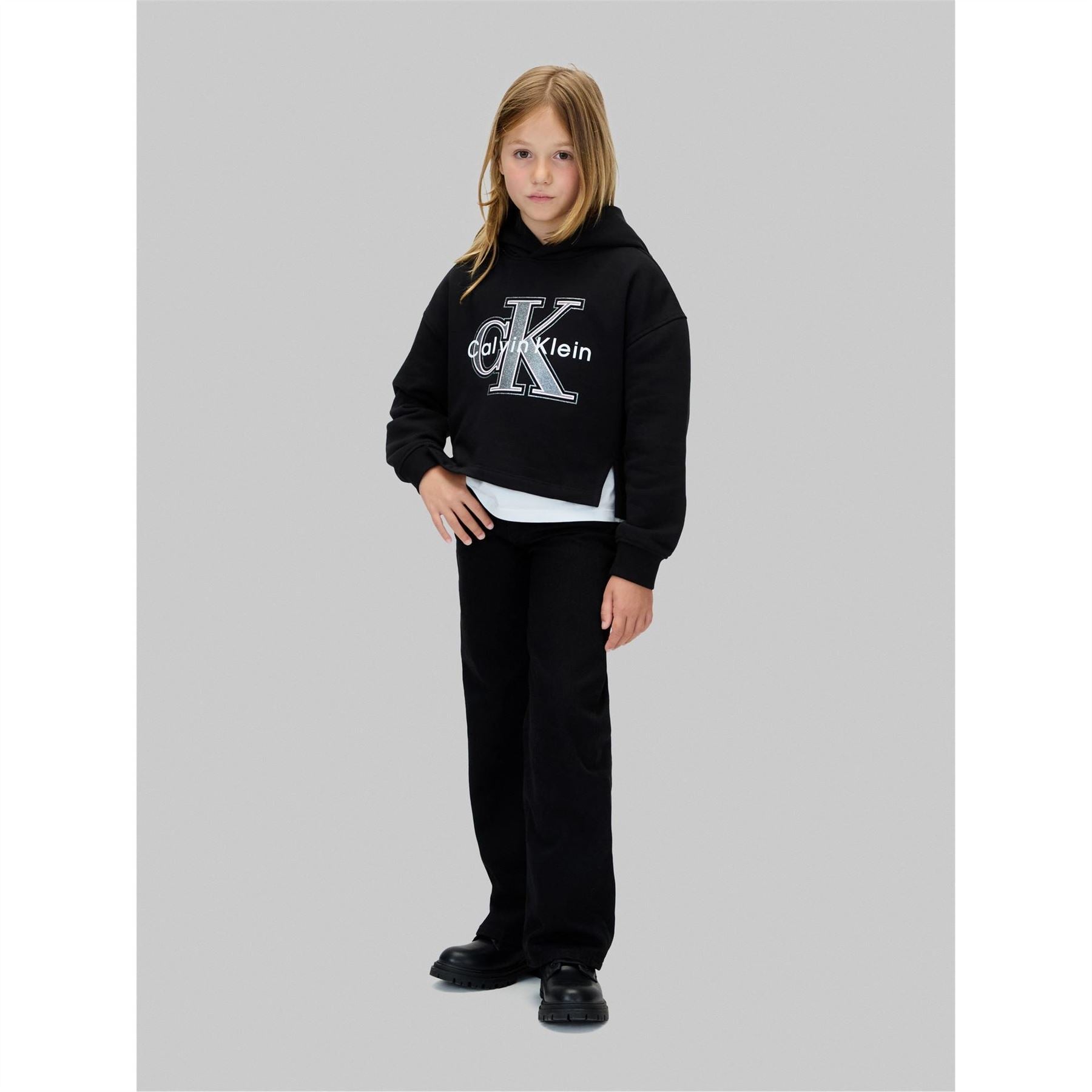 Calvin Klein Jeans Big Logo Cotton Pull Over Hoodie