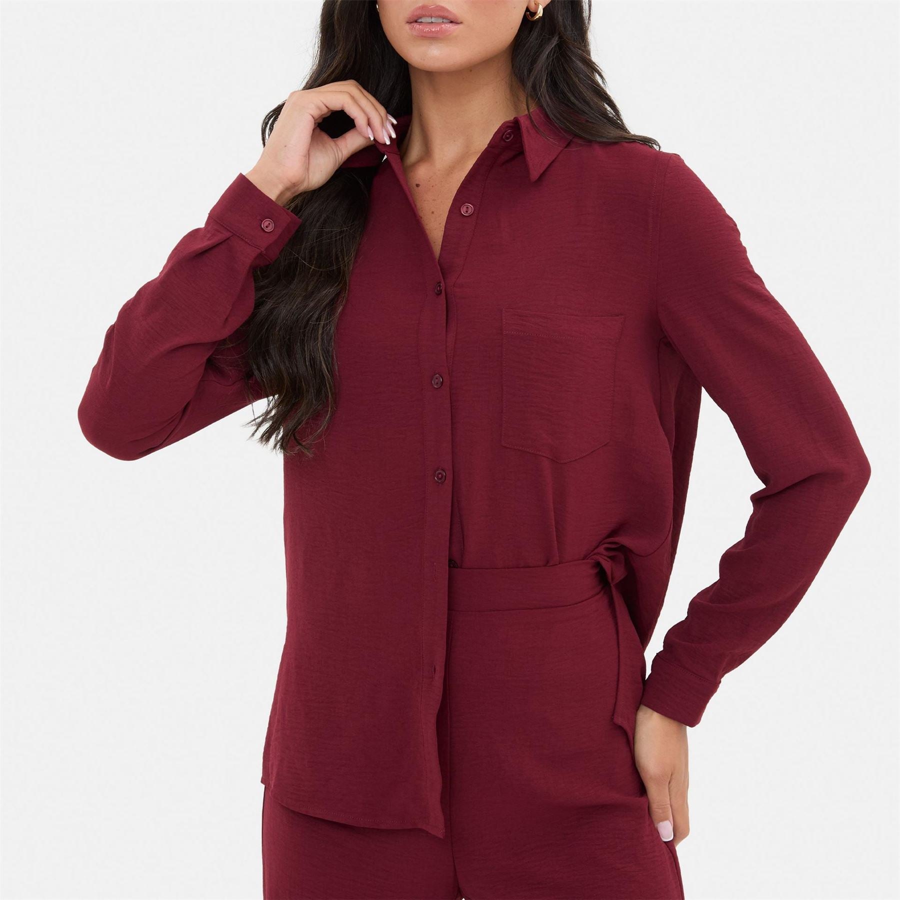 I Saw It First Crepe Long Sleeved Shirt