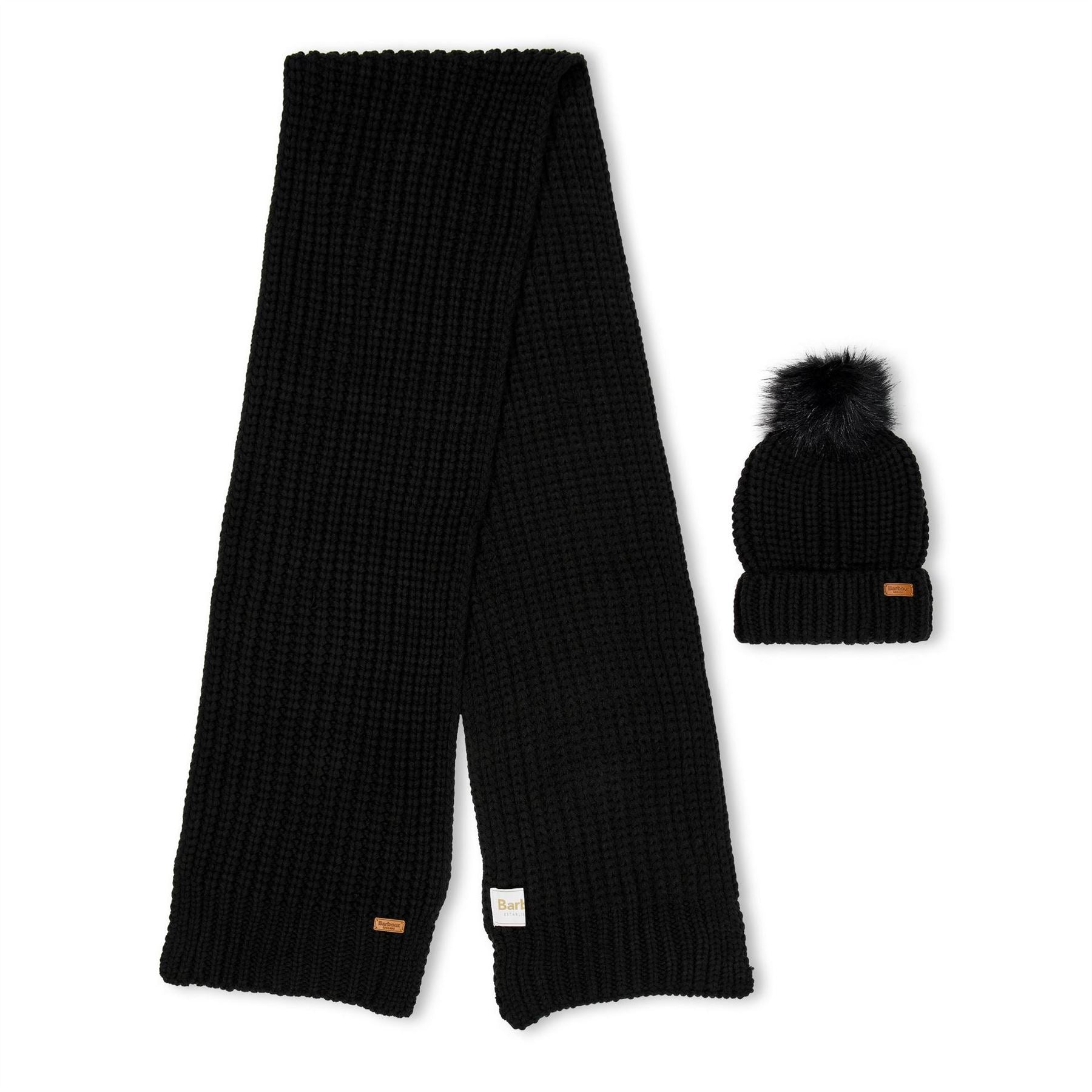 Barbour Beanie  And  Scarf Gift Set