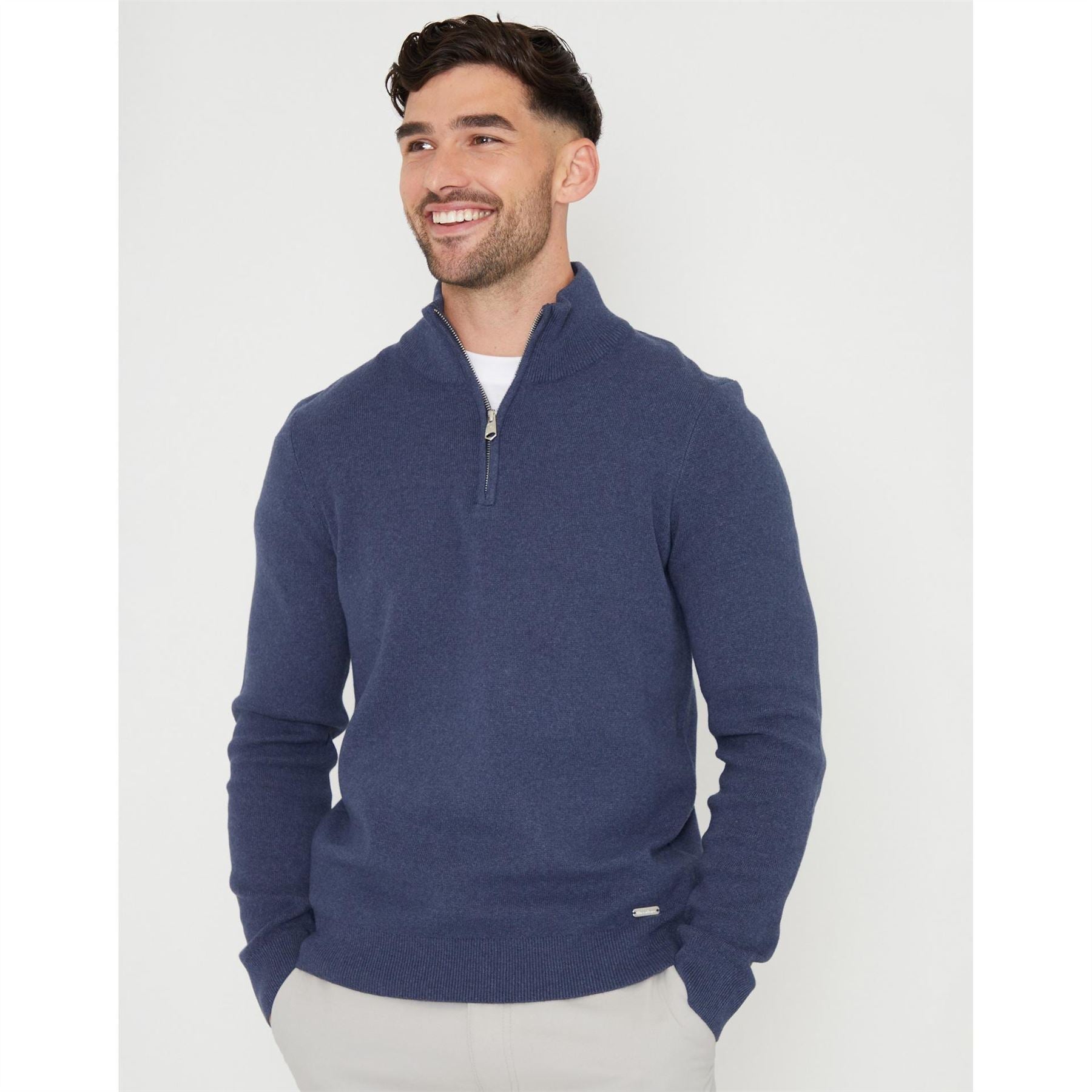 Threadbare Tb Hazelbank Quarter Zip Fleece