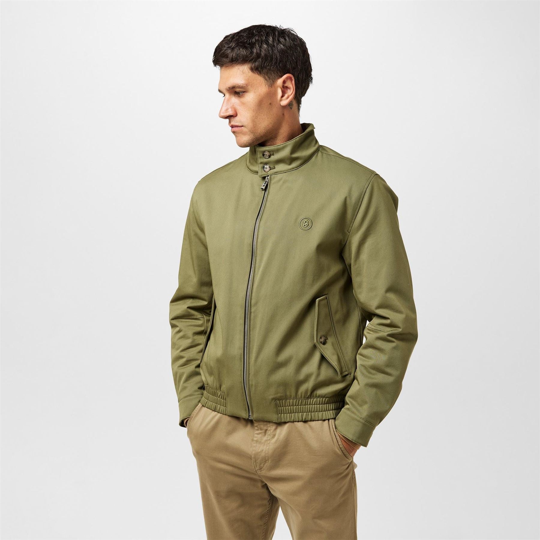 Boss H Coiner 253 Ribbed Cuffs Full Zip Harrington Jacket