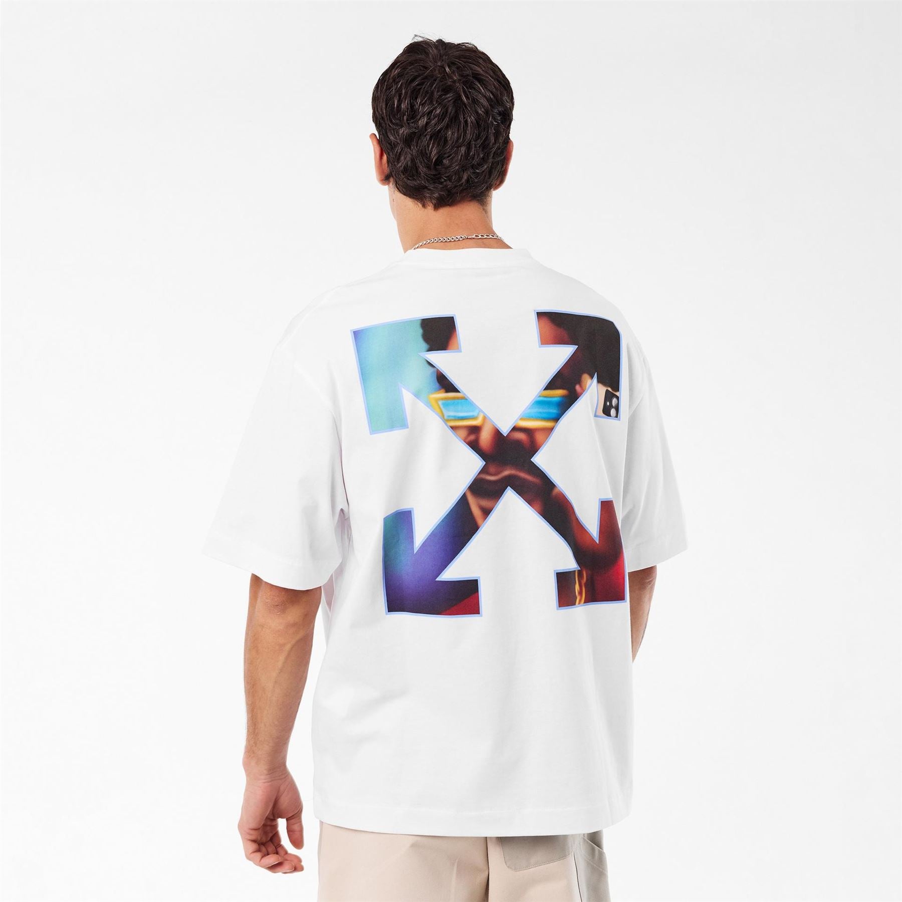 Off White Barber Skate Crew Neck Short Sleeve T-Shirt