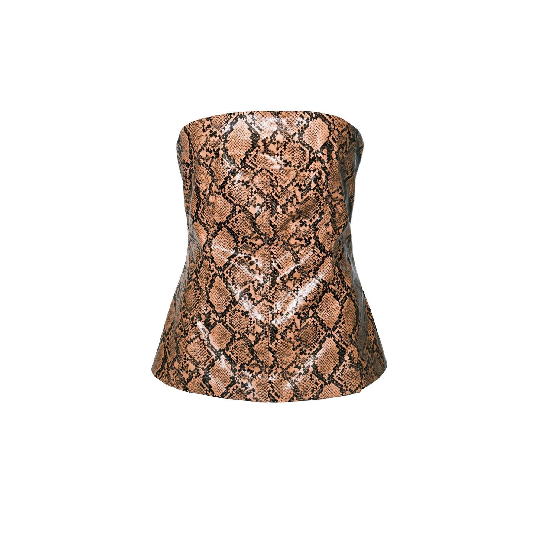 AmyLynn Snake Print Tube Sleeveless Top