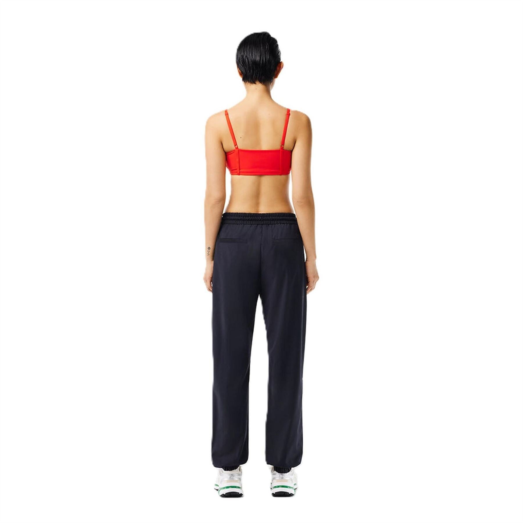 Lacoste Solid Patterned Straight Joggers