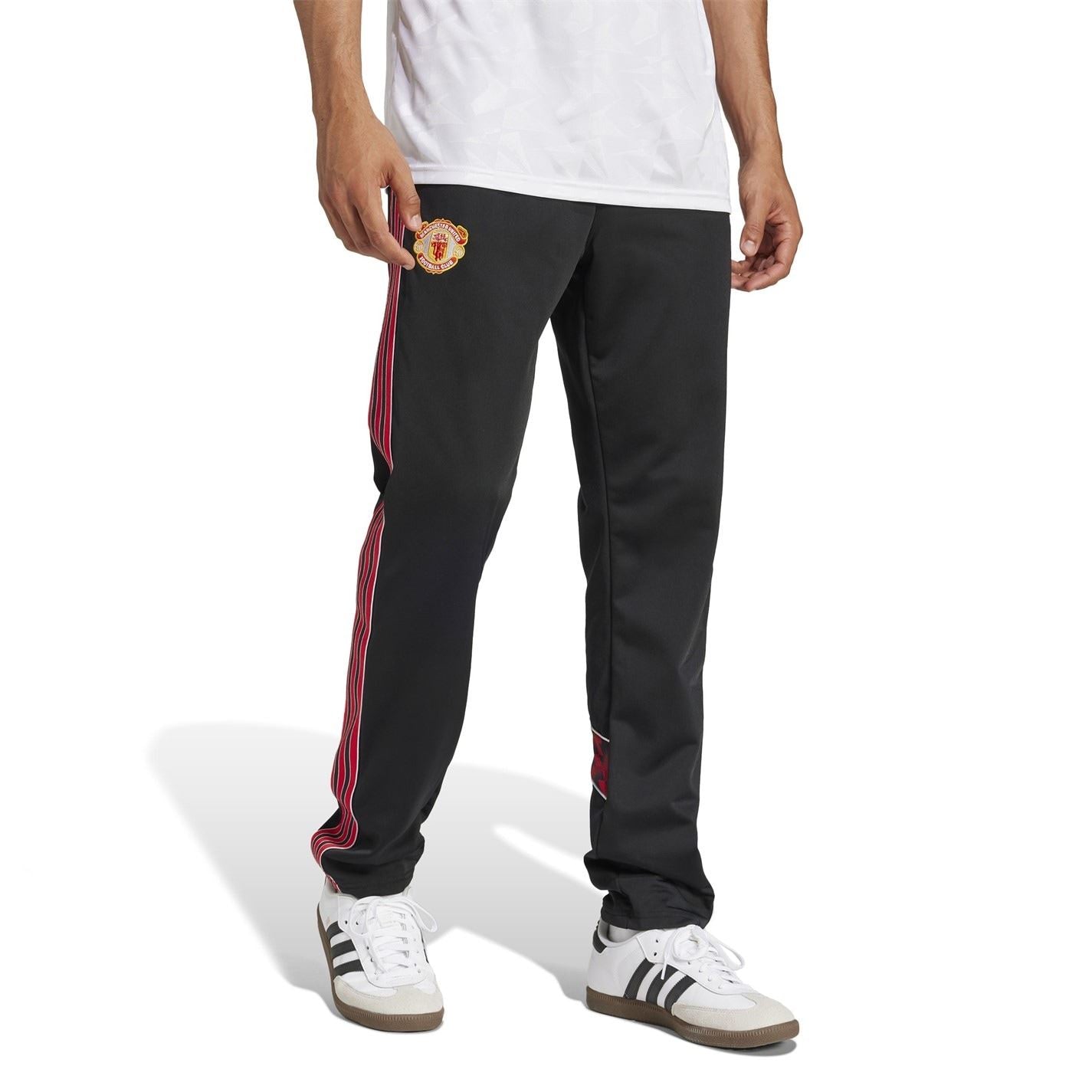 adidas Mufc Solid Patterned Slim Track Pants