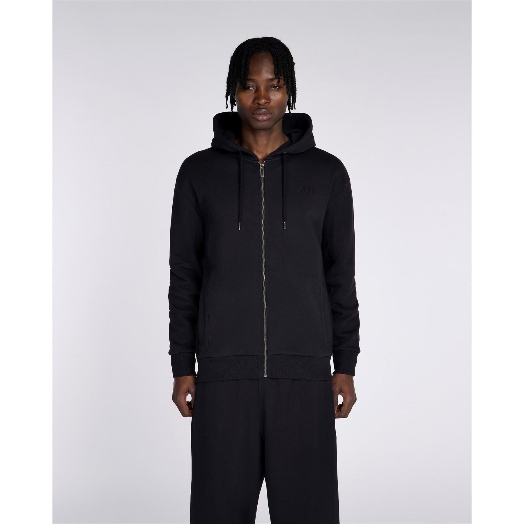 No Fear Milit Cotton Long Sleeve Oversized Fit Zip Hoodie