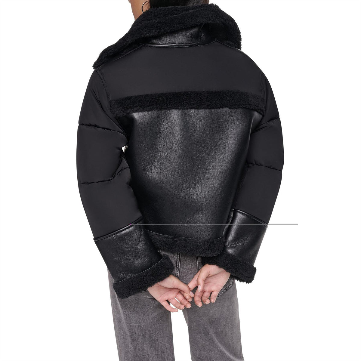 DKNY Faux Fur Jacket Ld64